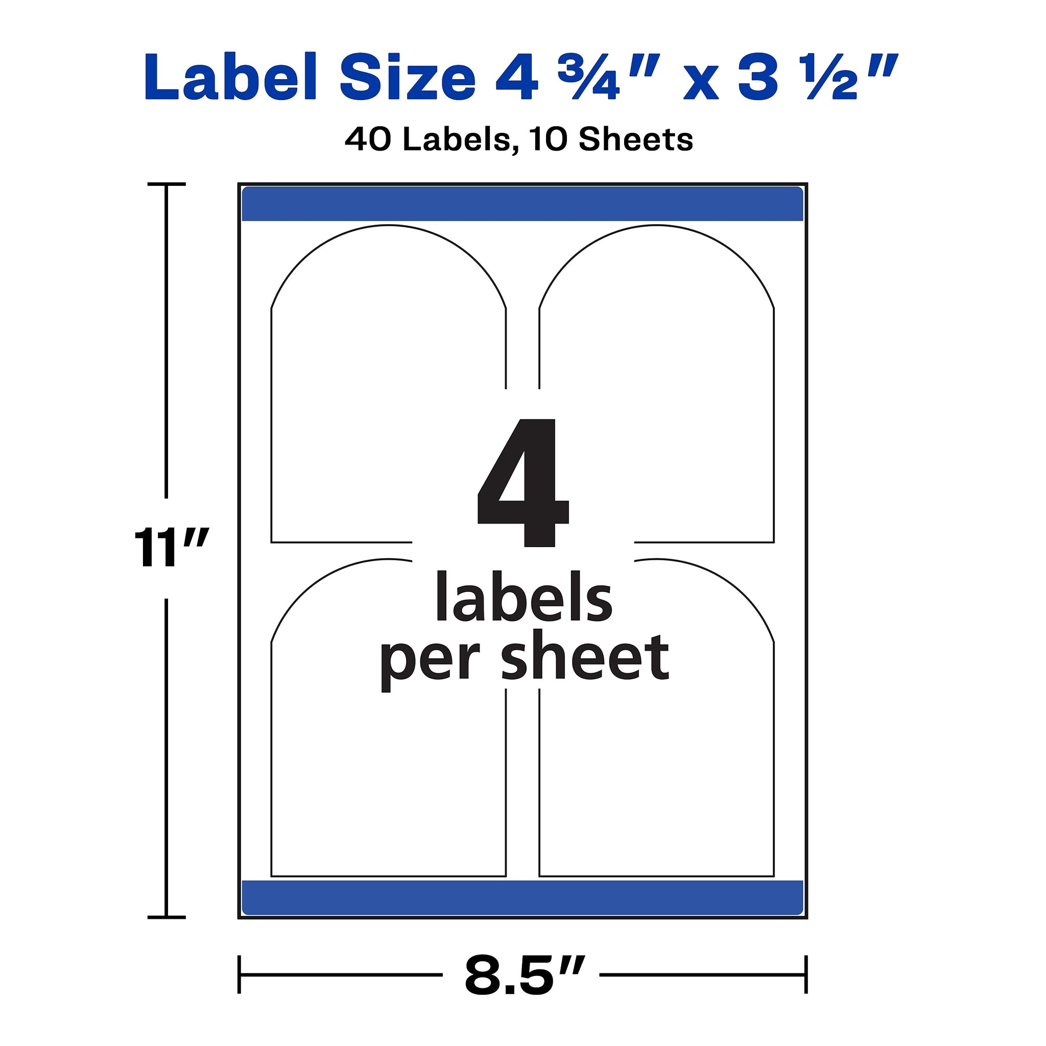 Avery Print-to-the-Edge Laser Labels, 3-1/2