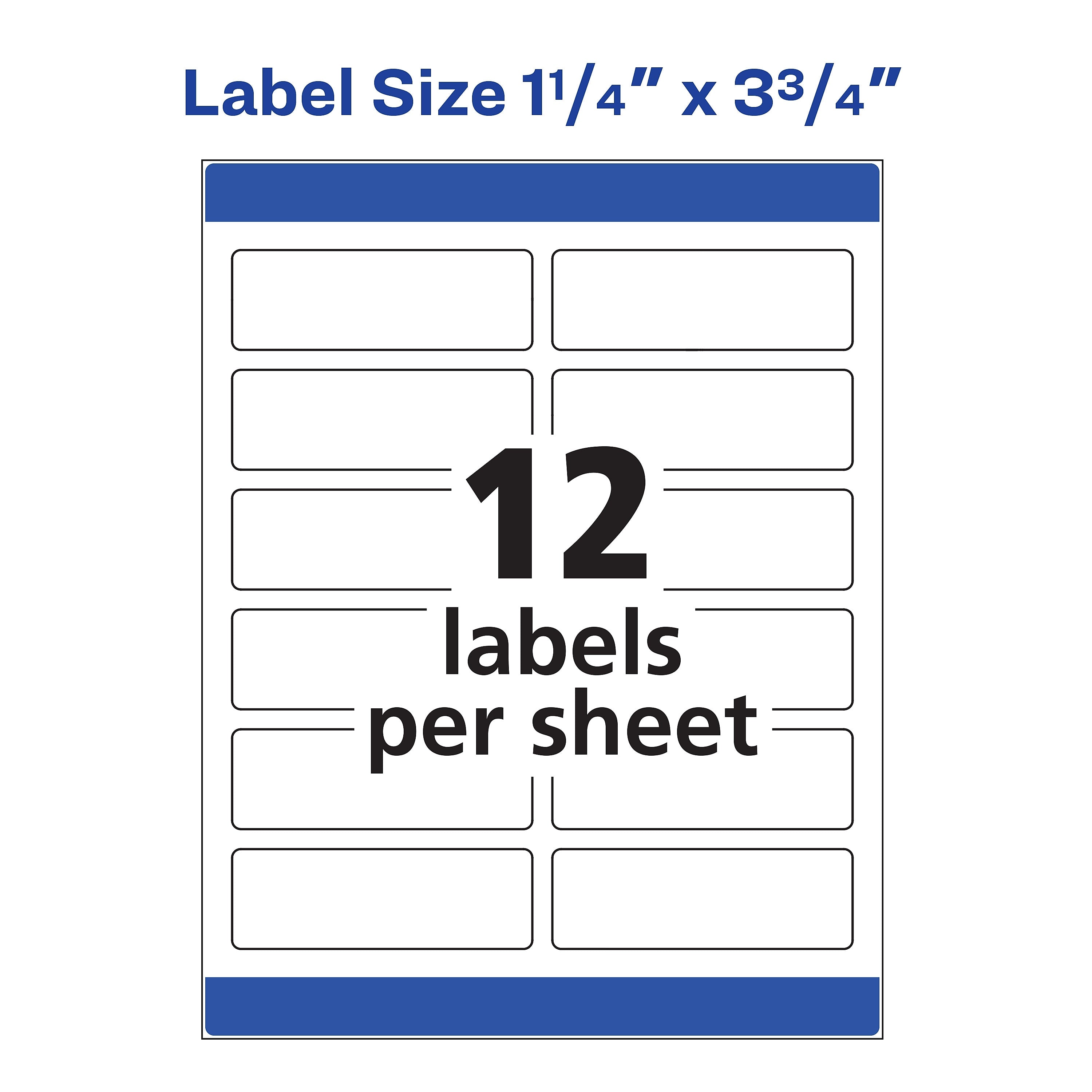 Avery Print to the Edge Laser/Copier Address Labels, 1-1/4