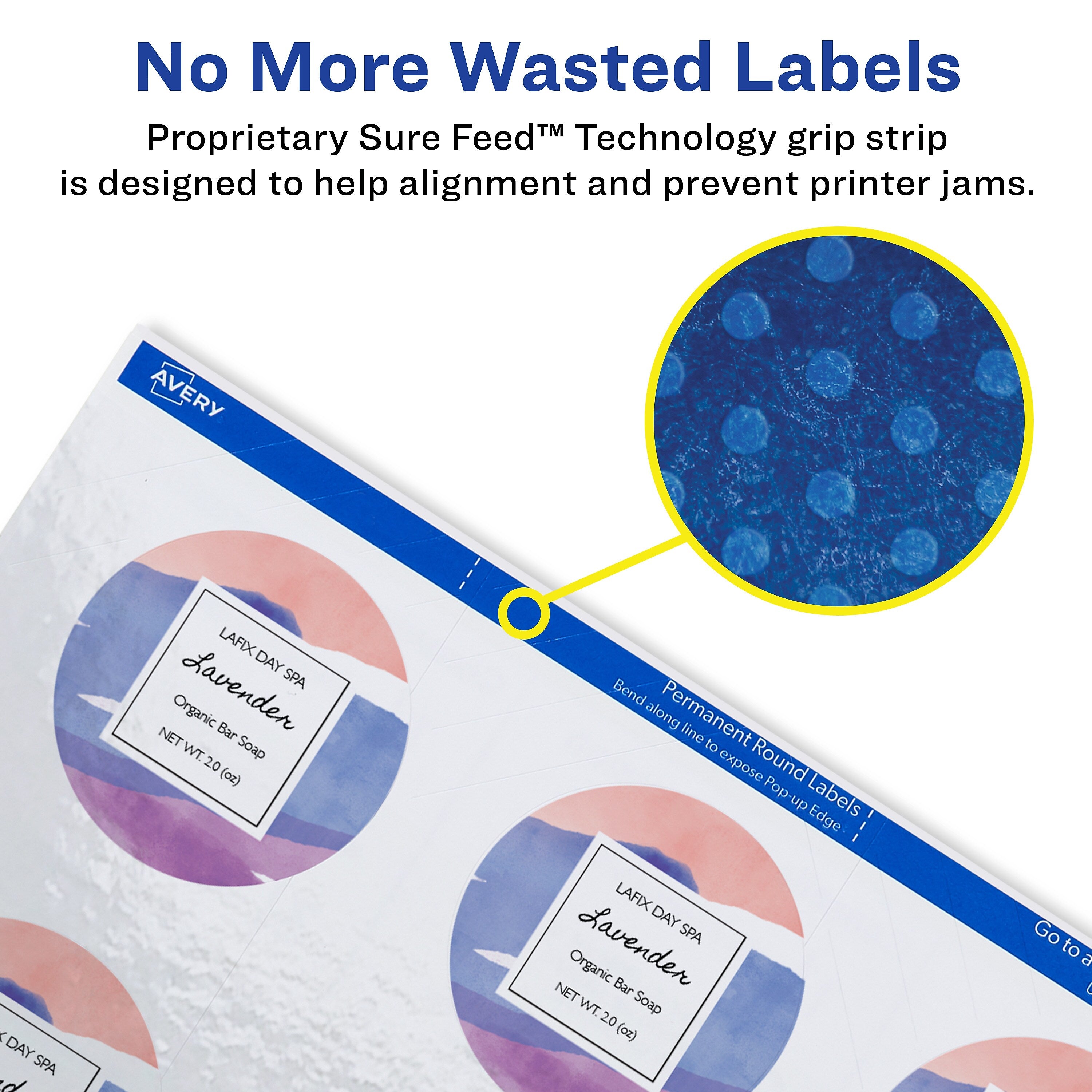 Avery Print-to-the-Edge Laser/Inkjet Labels, 2 1/2