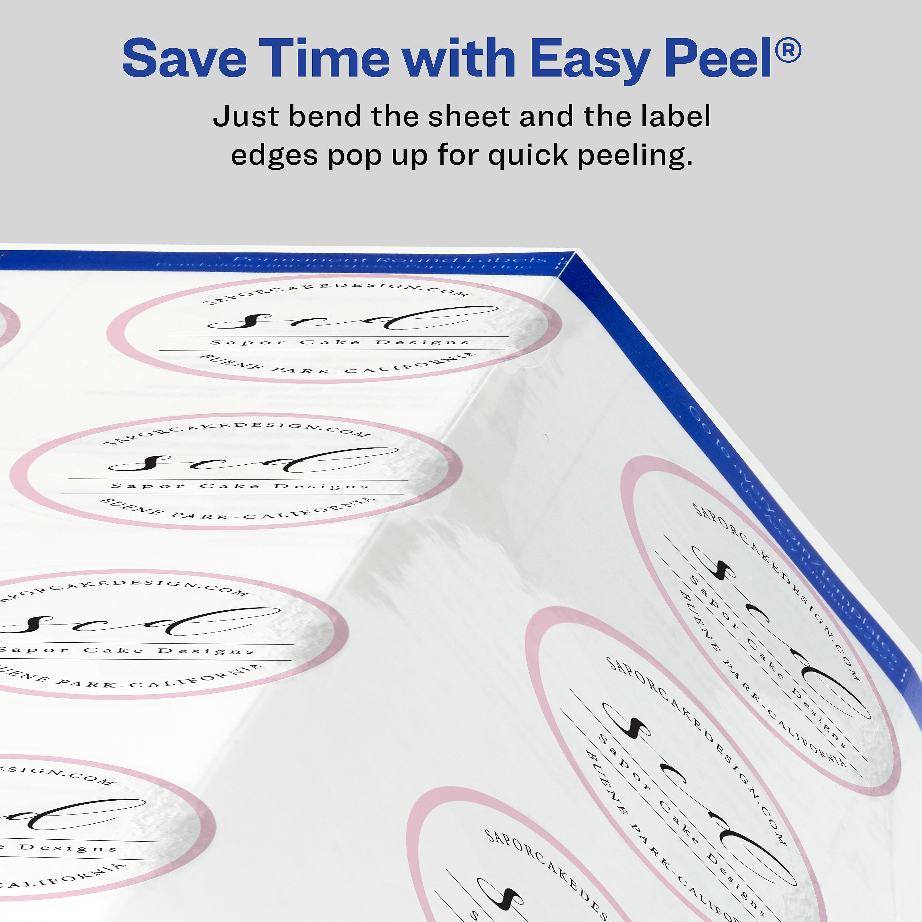 Avery Print-to-the-Edge Laser/Inkjet Labels, 2 1/2" Diameter, White, 9 Labels/Sheet, 25 Sheets/Pack, 225 Labels/Pack