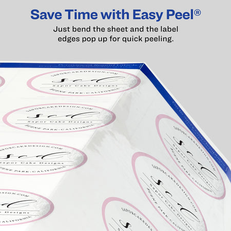 Avery Print-to-the-Edge Laser/Inkjet Labels, 2 1/2" Diameter, White, 9 Labels/Sheet, 25 Sheets/Pack, 225 Labels/Pack