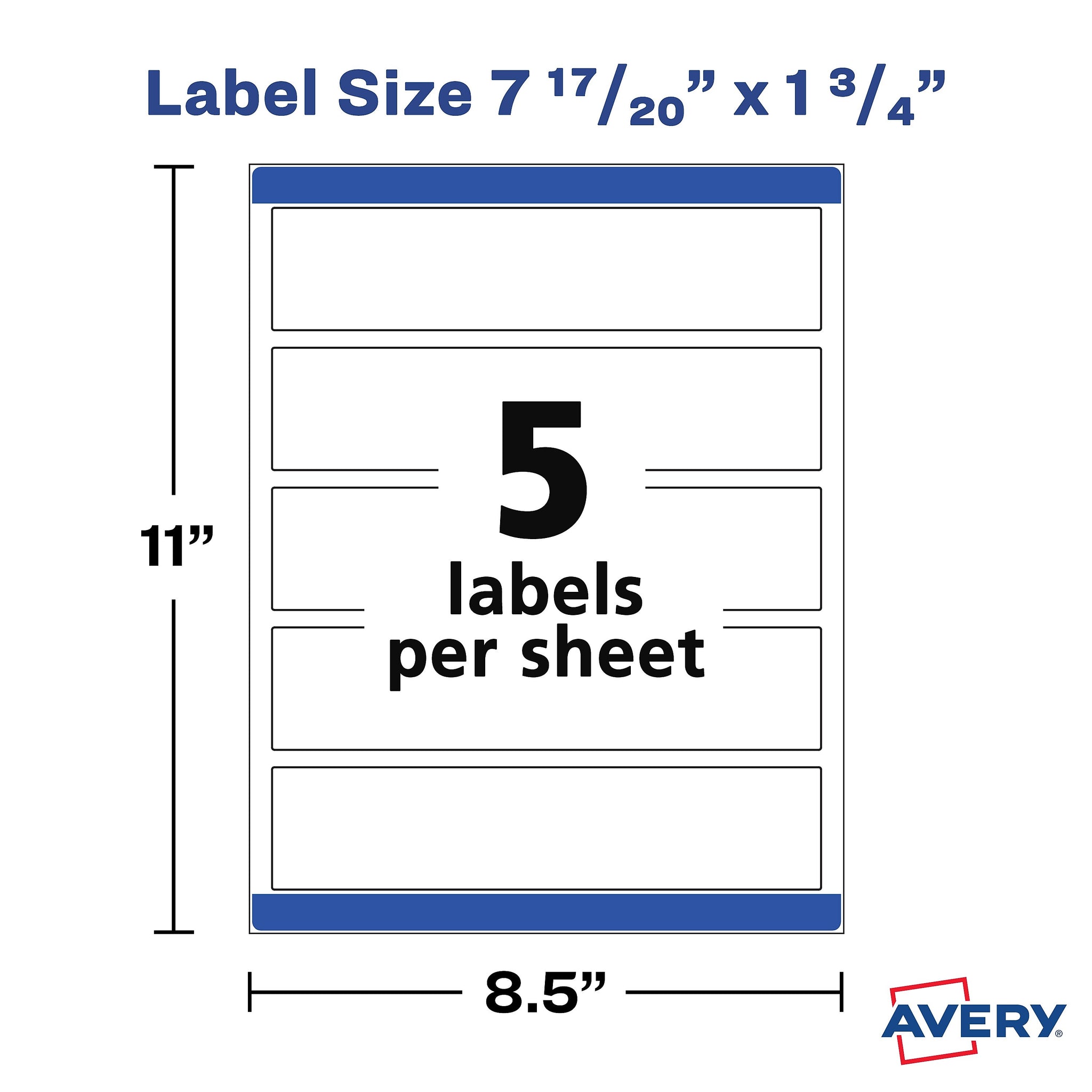 Avery Print-to-the-Edge Laser/Inkjet Labels, 7.85