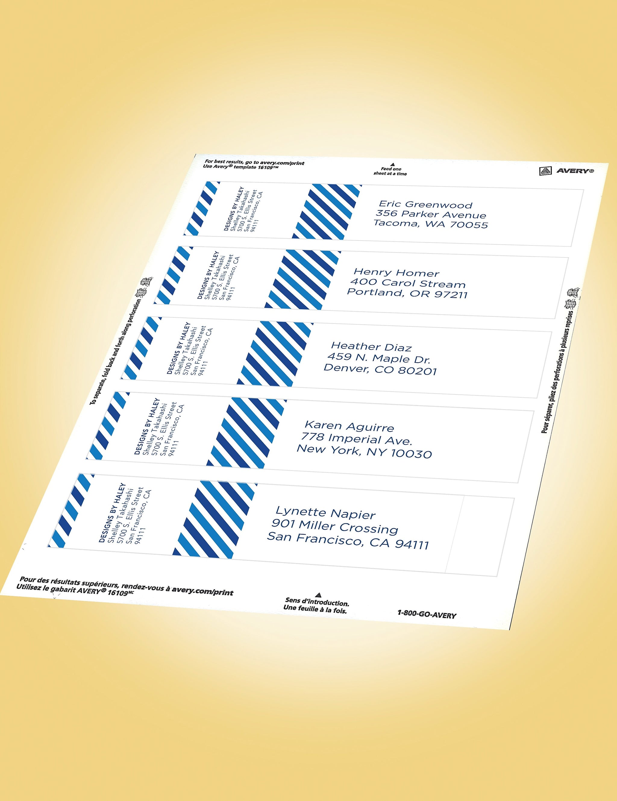 Avery Print-to-the-Edge Laser/Inkjet Labels, 7.85