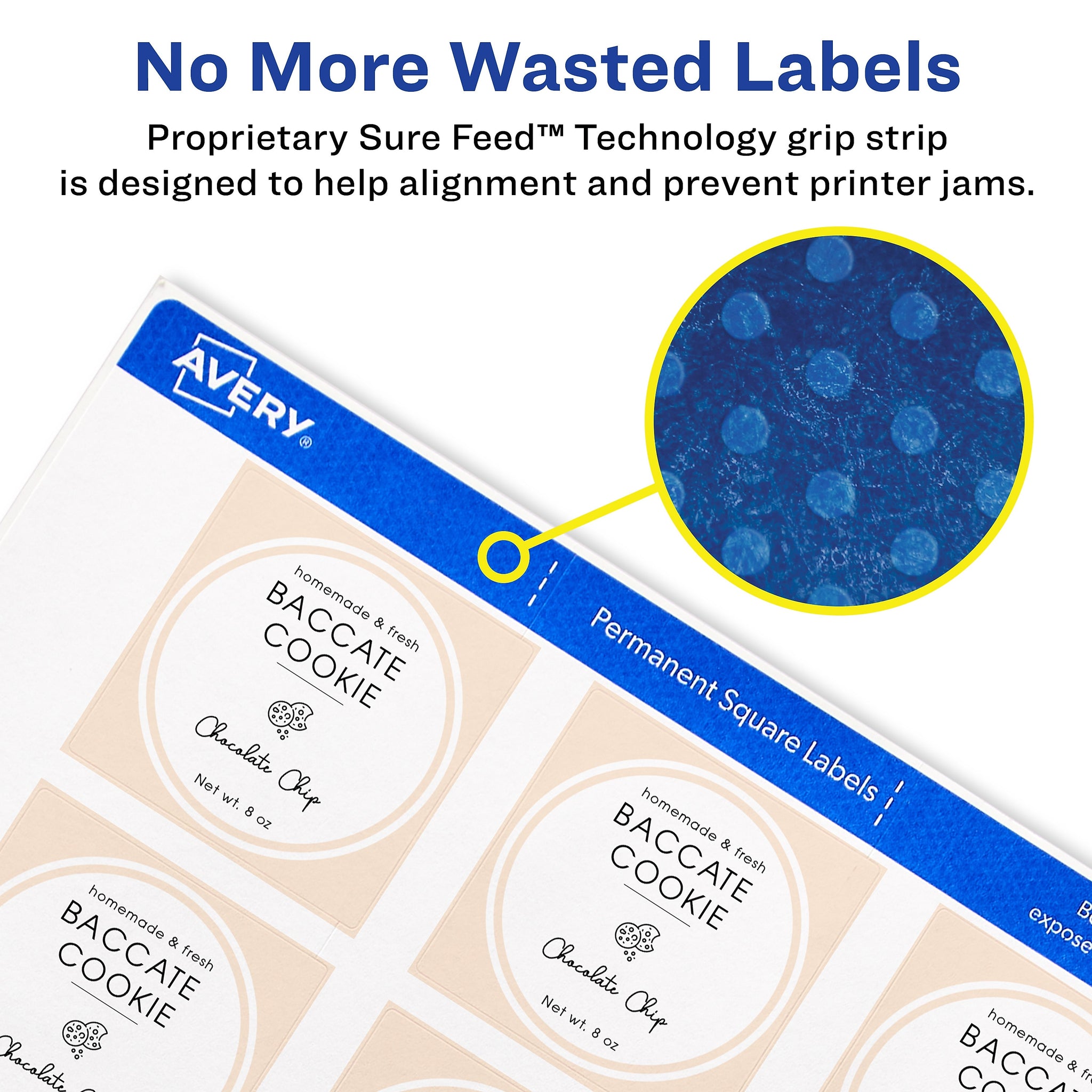 Avery Print-to-the-Edge Laser/Inkjet Square Labels, 2