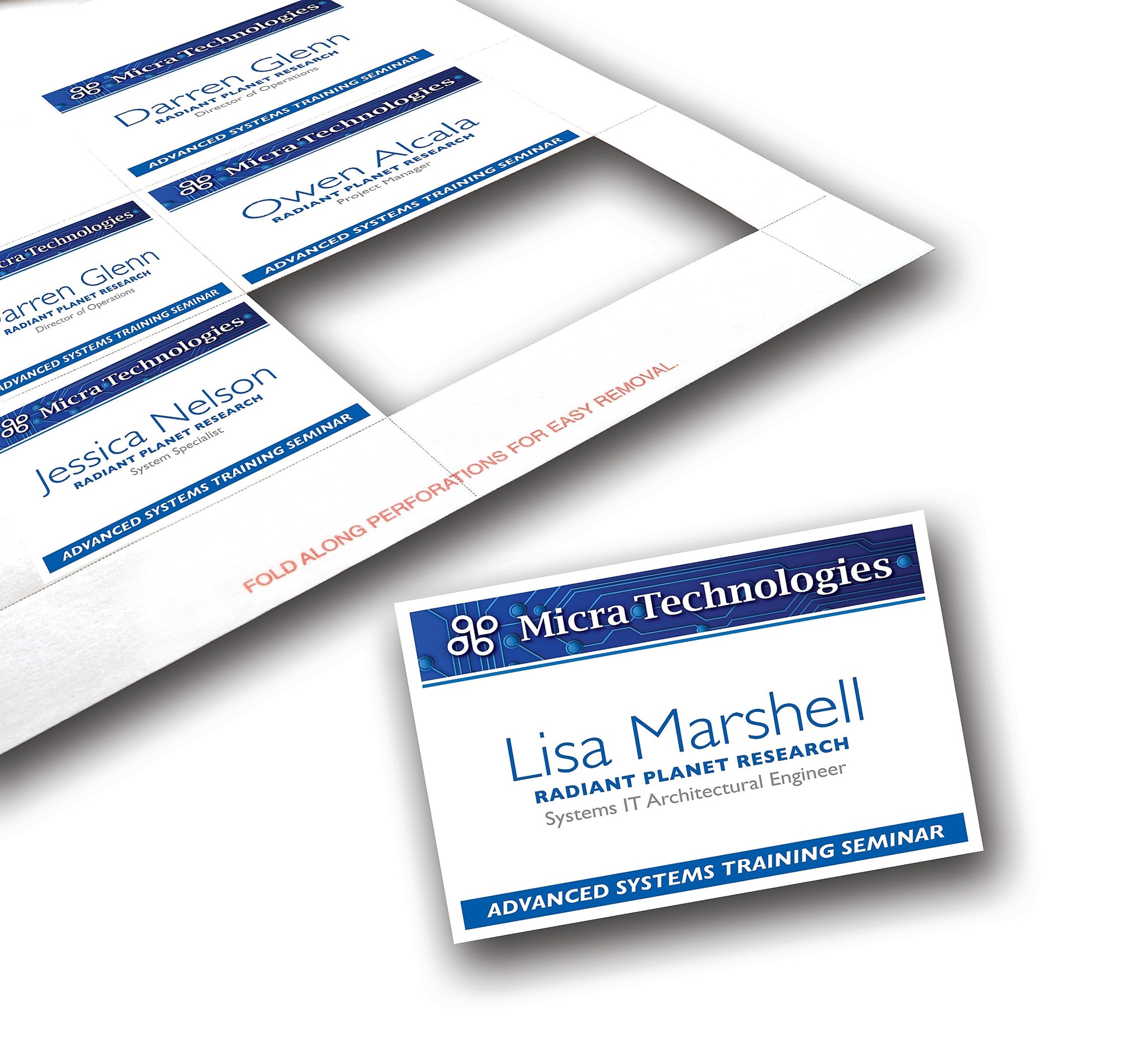Avery Printable Laser/Inkjet Name Badge Insert Refills, 2 1/4