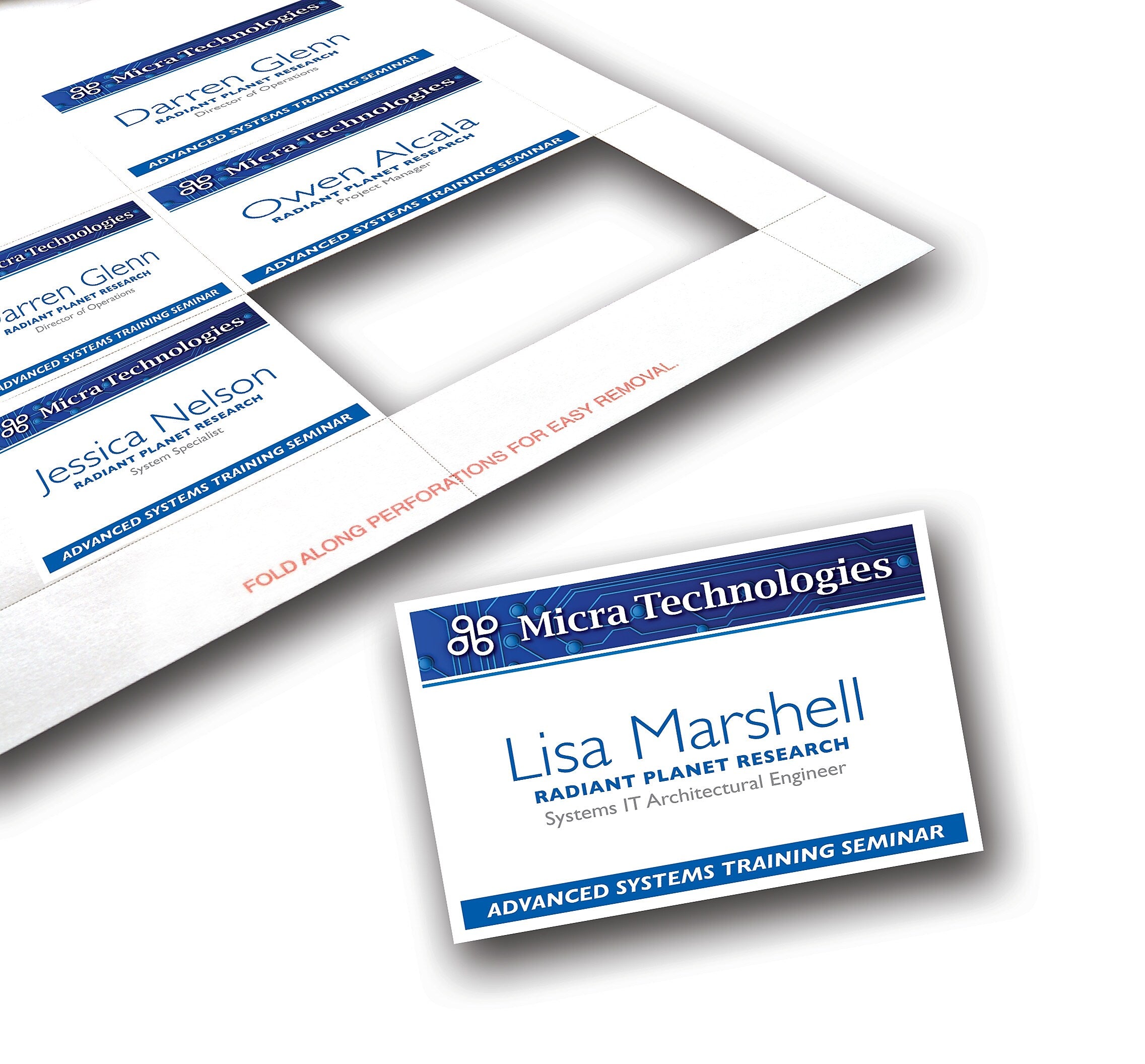 Avery Printable Laser/Inkjet Name Badge Insert Refills, 2 1/4