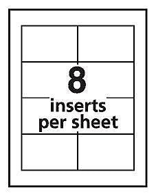 Avery Printable Laser/Inkjet Name Badge Insert Refills, 2 1/4