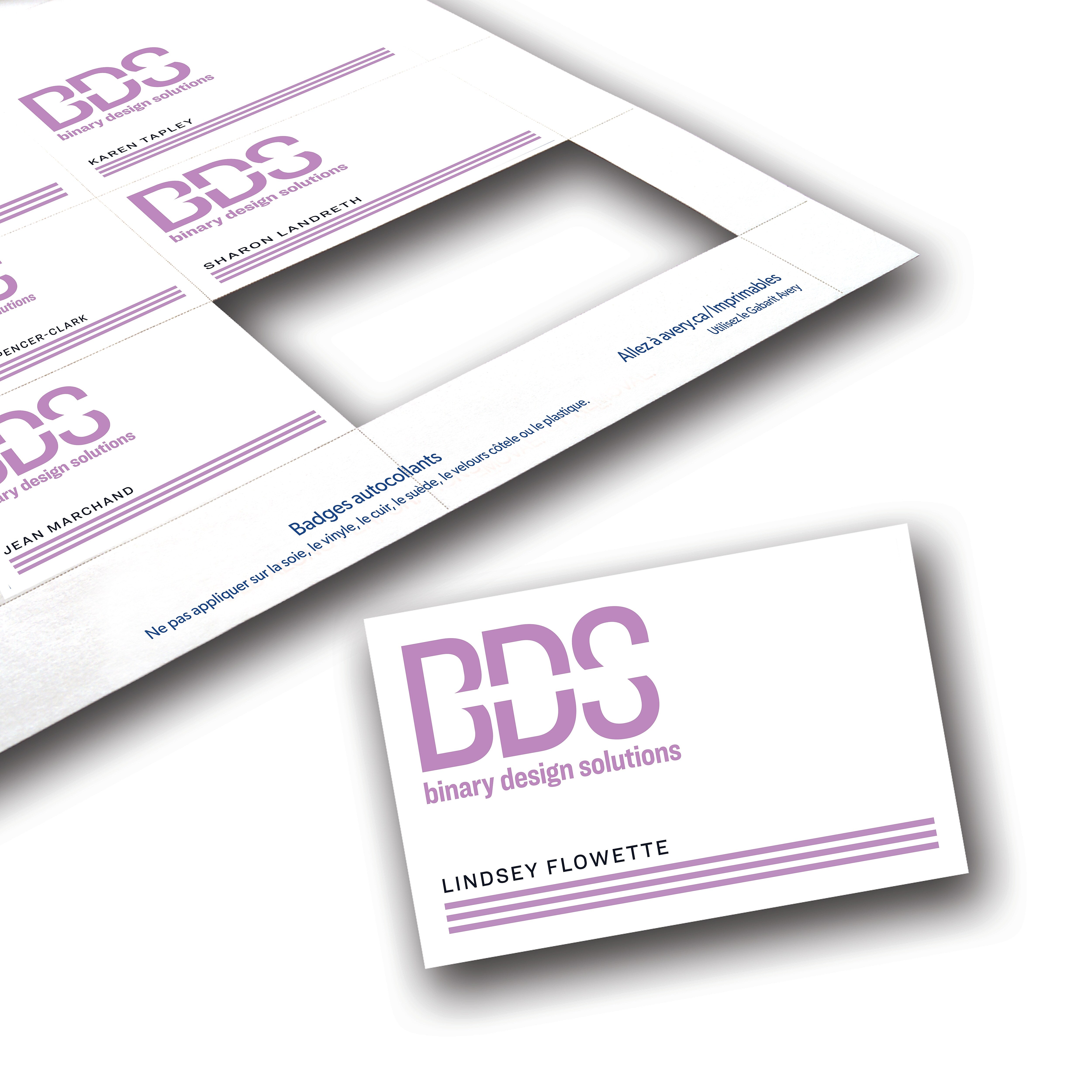 Avery Printable Laser/Inkjet Name Badge Insert Refills, 2 1/4