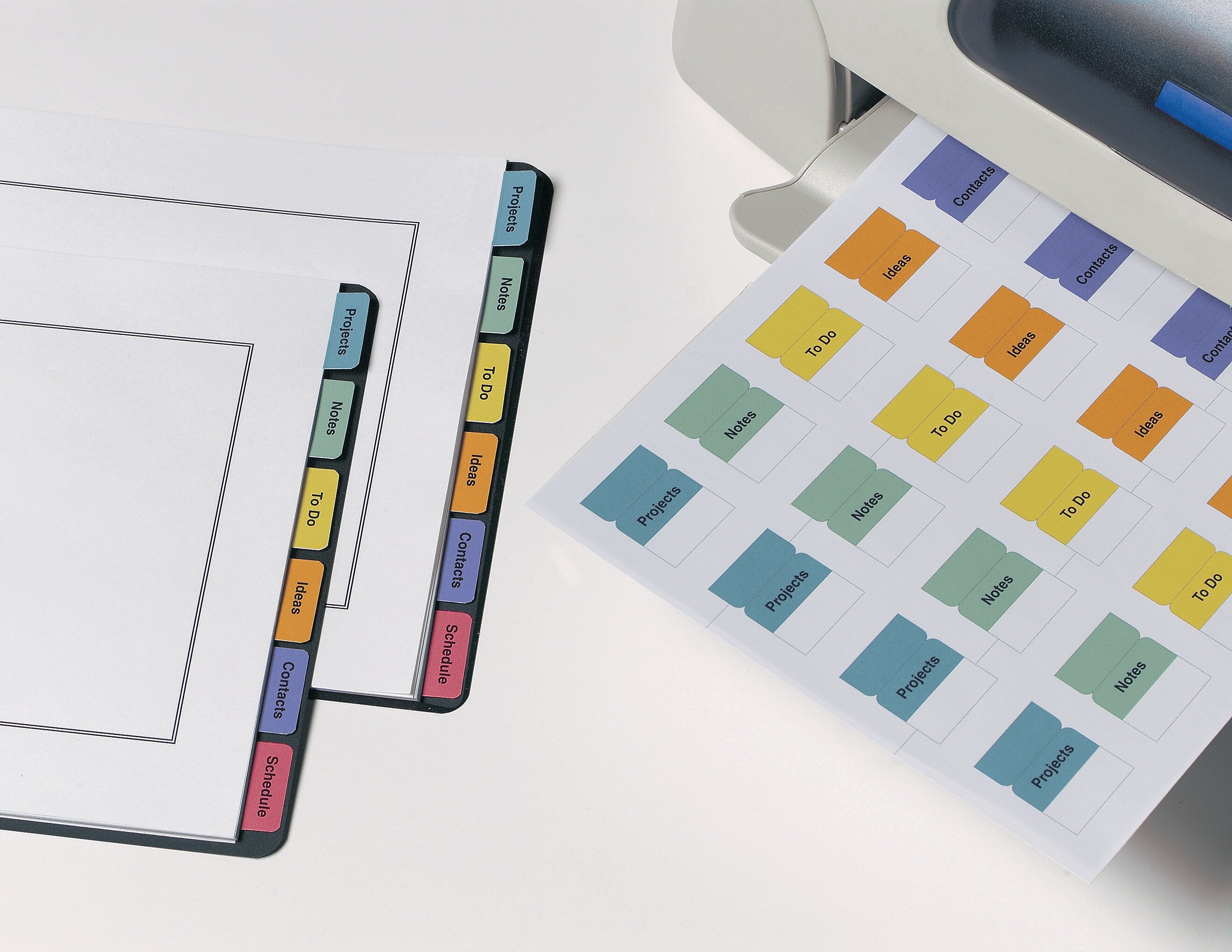 Avery Printable Self-Adhesive Plastic Tabs, 1-1/4