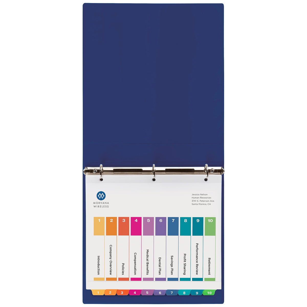 Avery Ready Index Table of Contents Extra-Wide Paper Dividers, 1-10 Tab, Multicolor