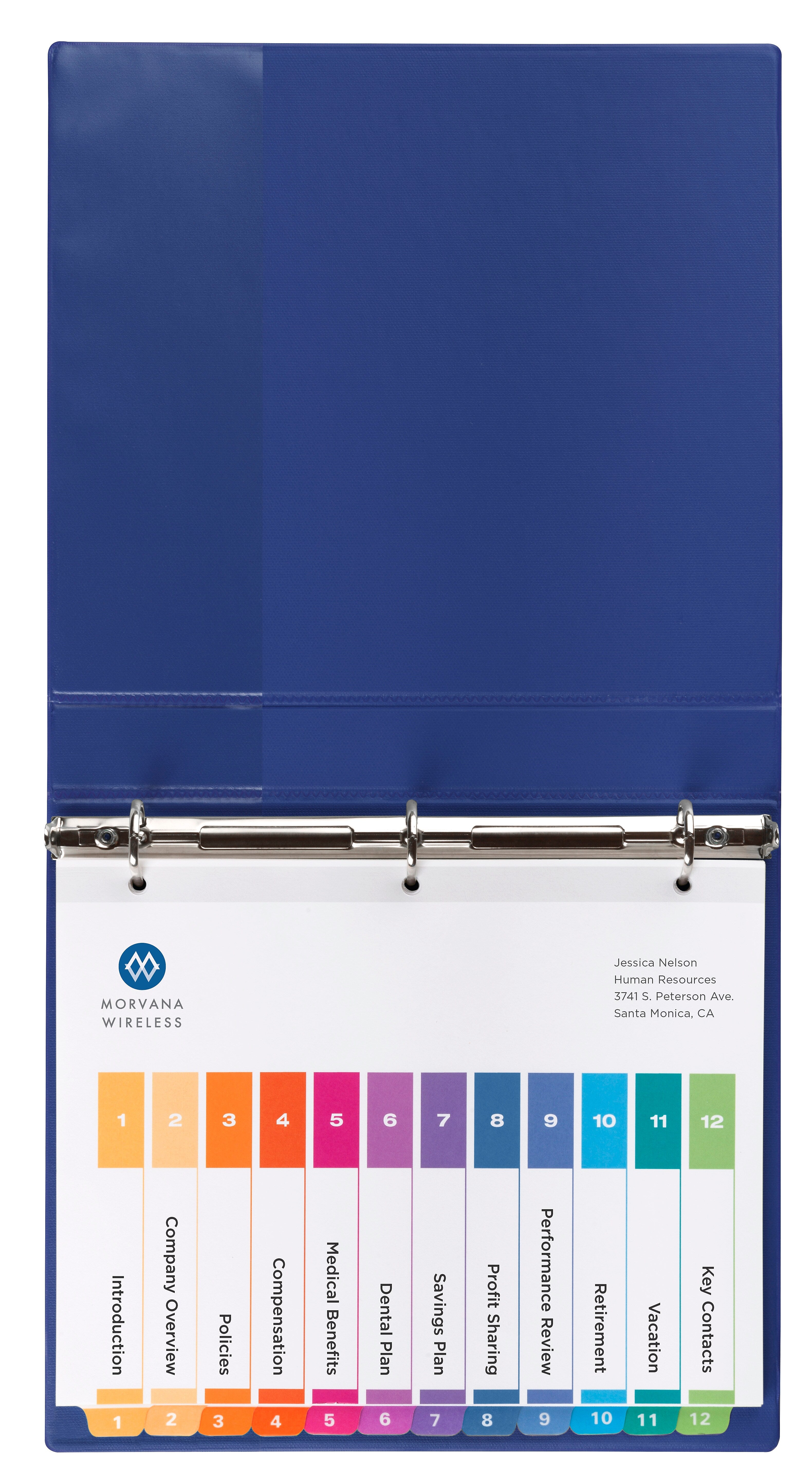 Avery Ready Index Table of Contents Paper Dividers, 1-12 Tabs, Multicolor