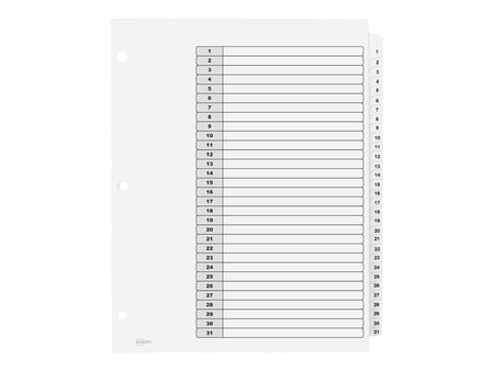 Avery Ready Index Table of Contents Paper Dividers, 1-31 Tabs, White, 6 Sets/Pack