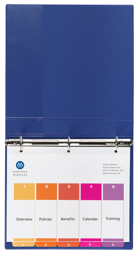 Avery Ready Index Table of Contents Paper Dividers, 1-5 Tabs, Multicolor, 24 Sets/Box