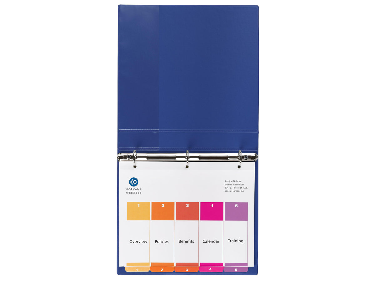 Avery Ready Index Table of Contents Paper Dividers, 1-5 Tabs, Multicolor, 6 Sets/Pack