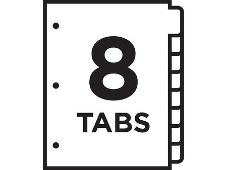 Avery Ready Index Table of Contents Paper Dividers, 1-8 Tabs, Multicolor