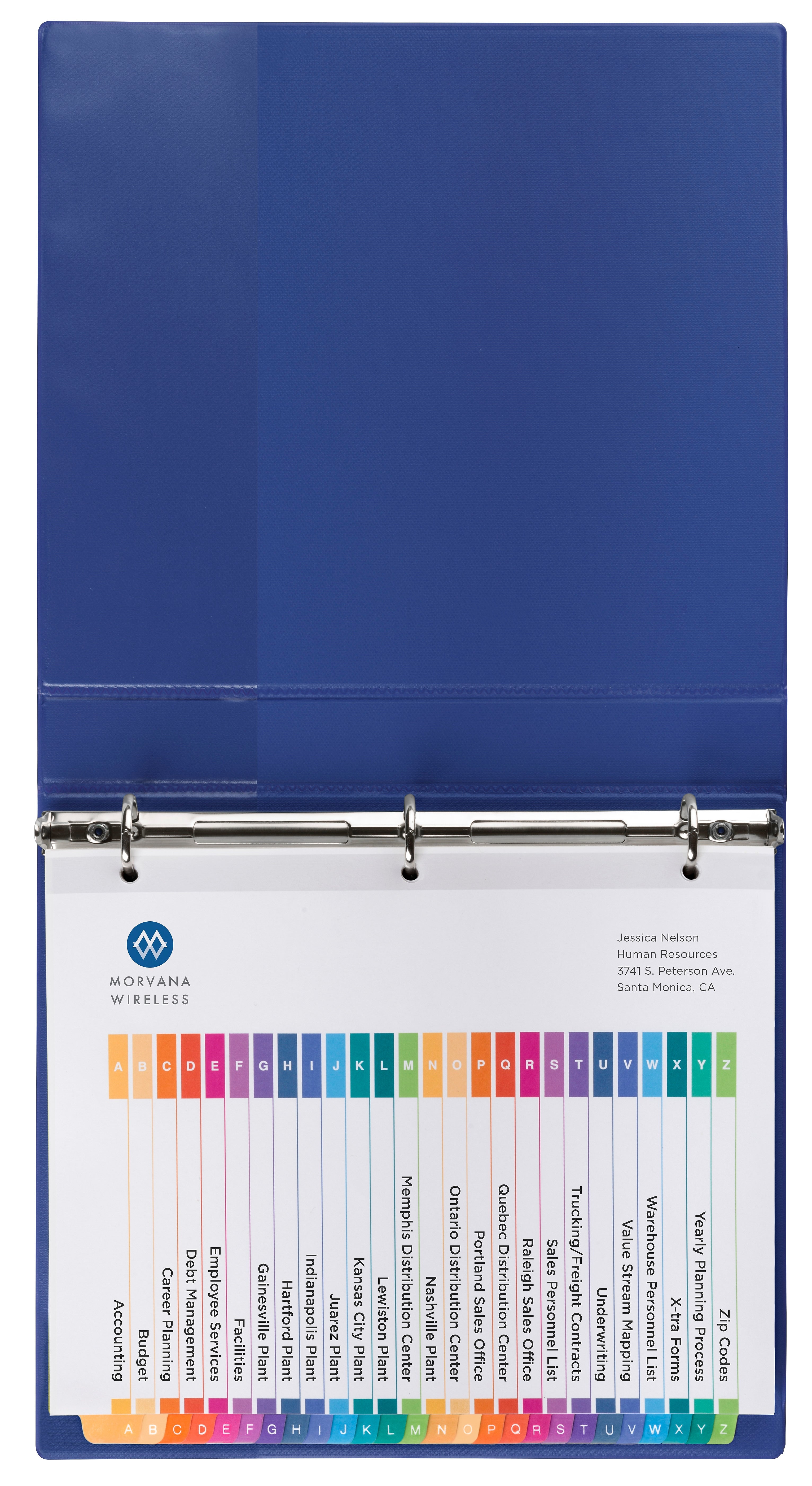 Avery Ready Index Table of Contents Paper Dividers, A-Z Tabs, Multicolor