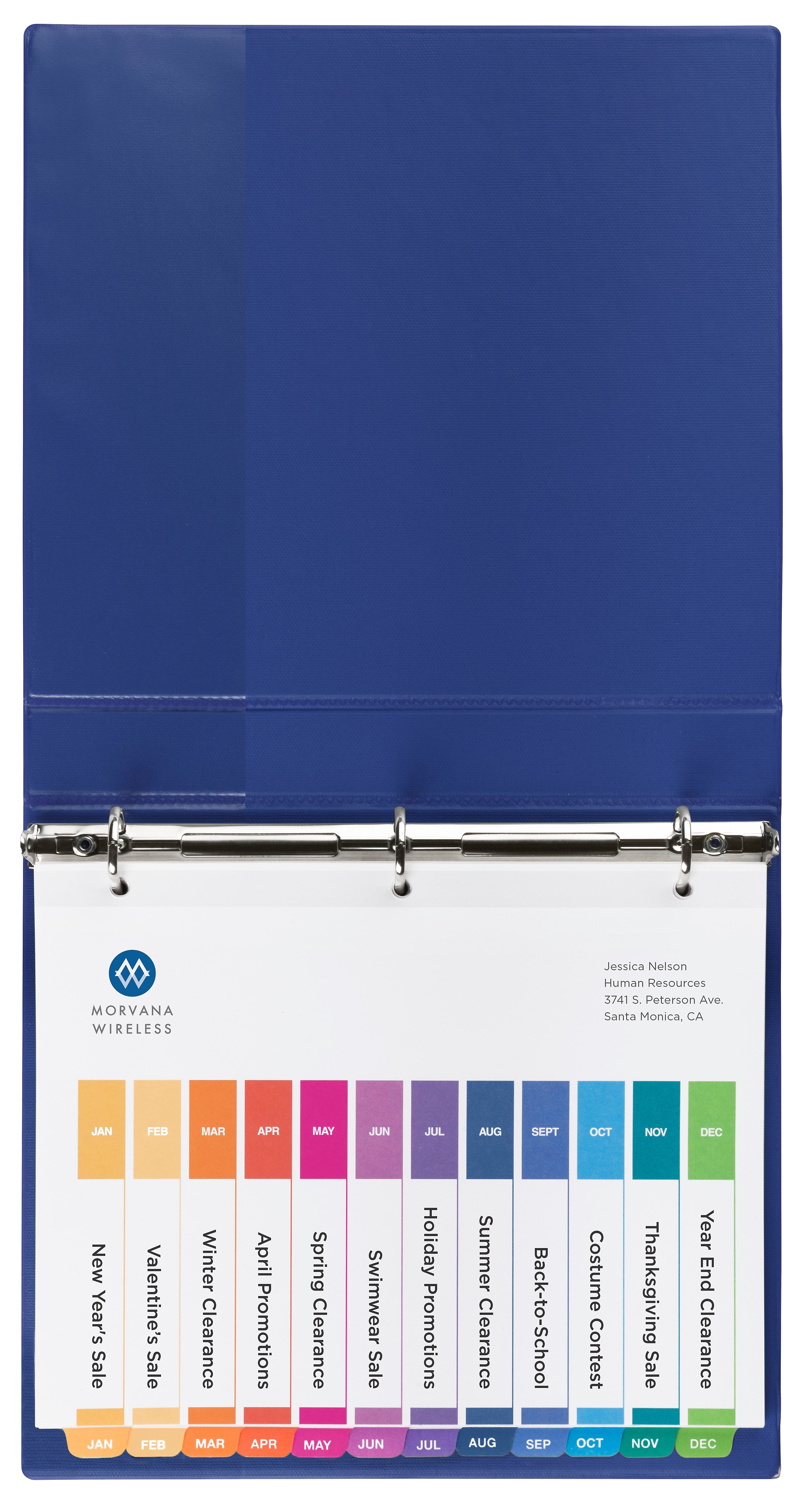 Avery Ready Index Table of Contents Paper Dividers, Jan-Dec Tabs, Multicolor, 6 Sets/Pack