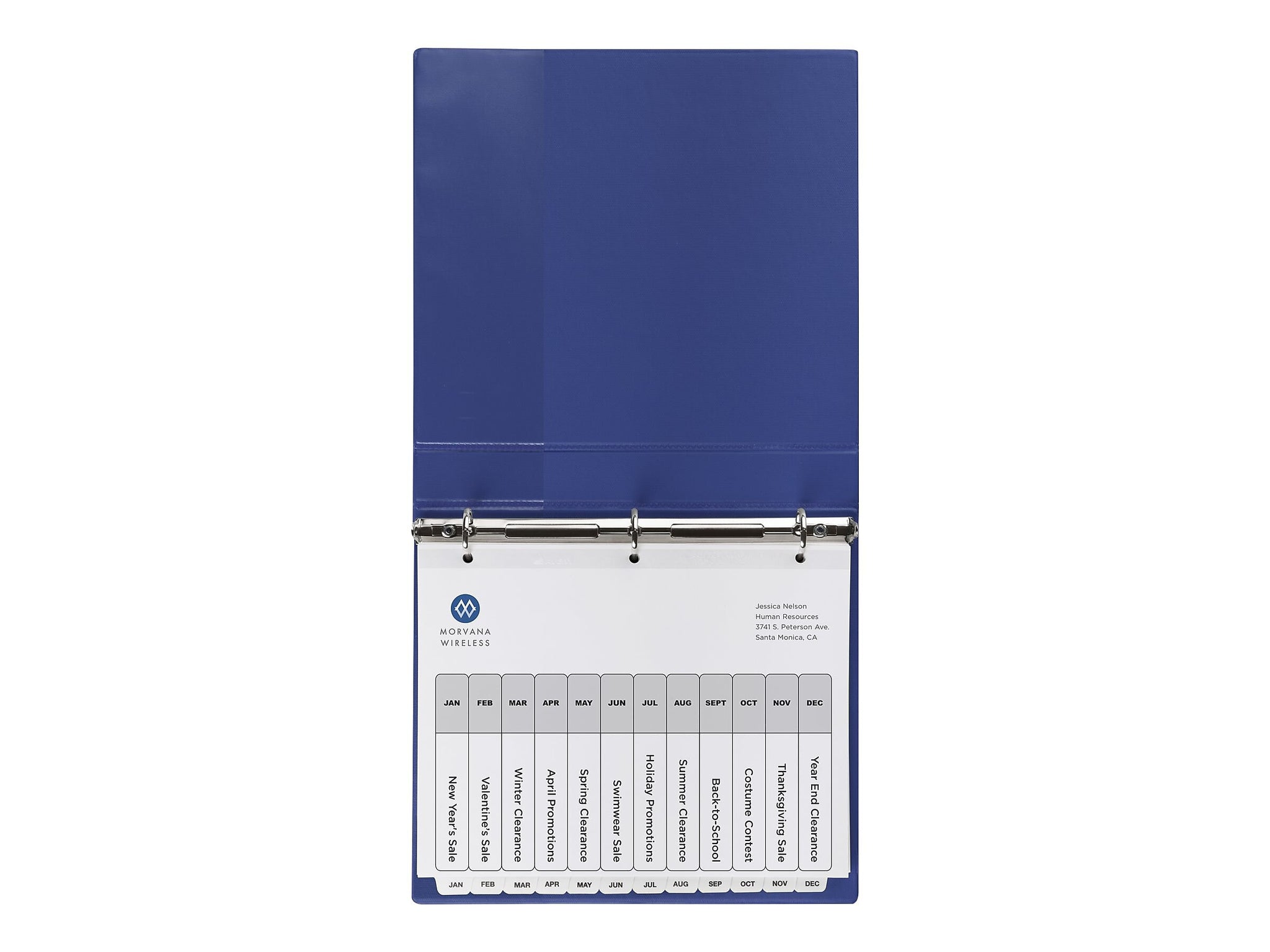 Avery Ready Index Table of Contents Paper Dividers, Jan-Dec Tabs, White, 6 Sets/Pack