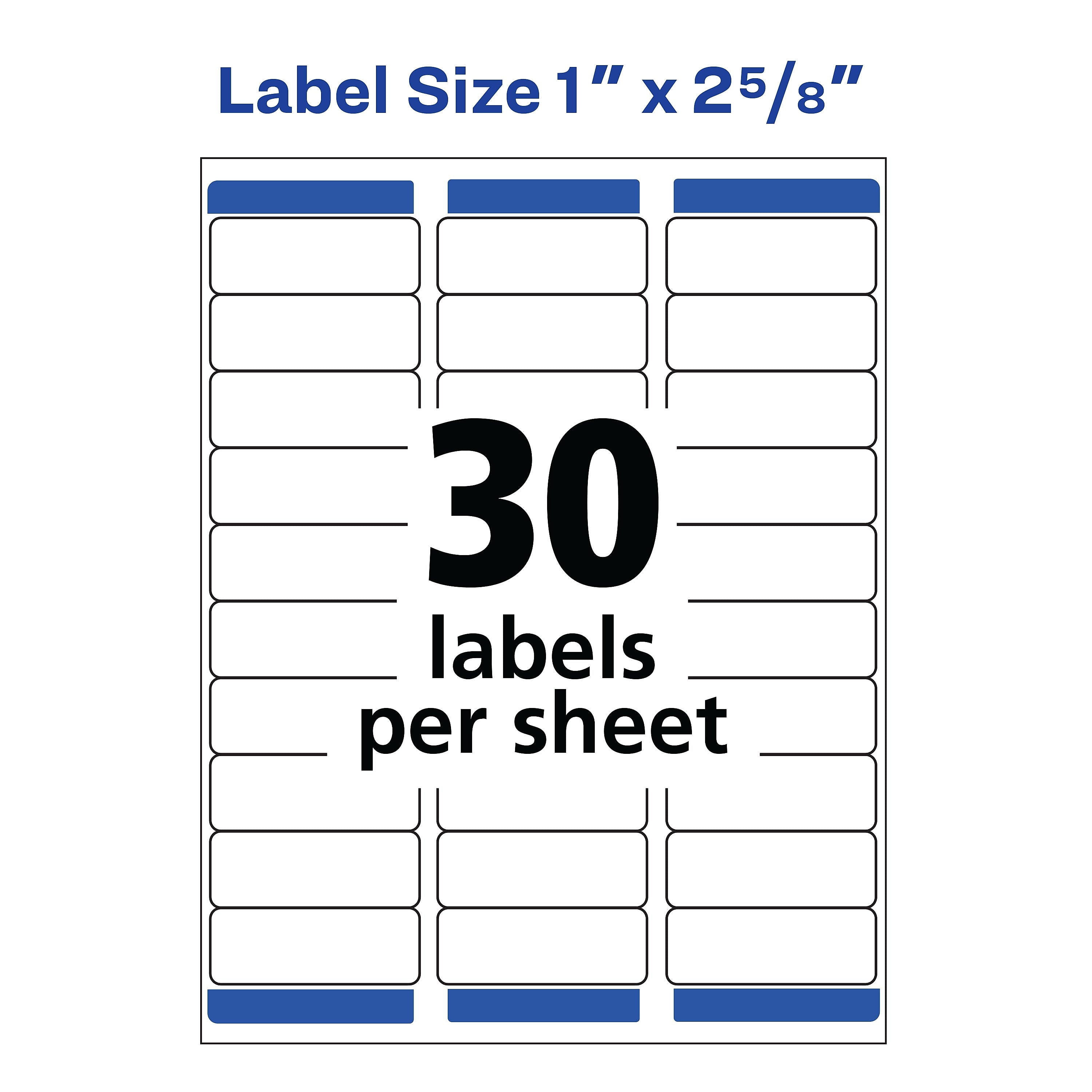 Avery Removable Inkjet/Laser Labels, 1