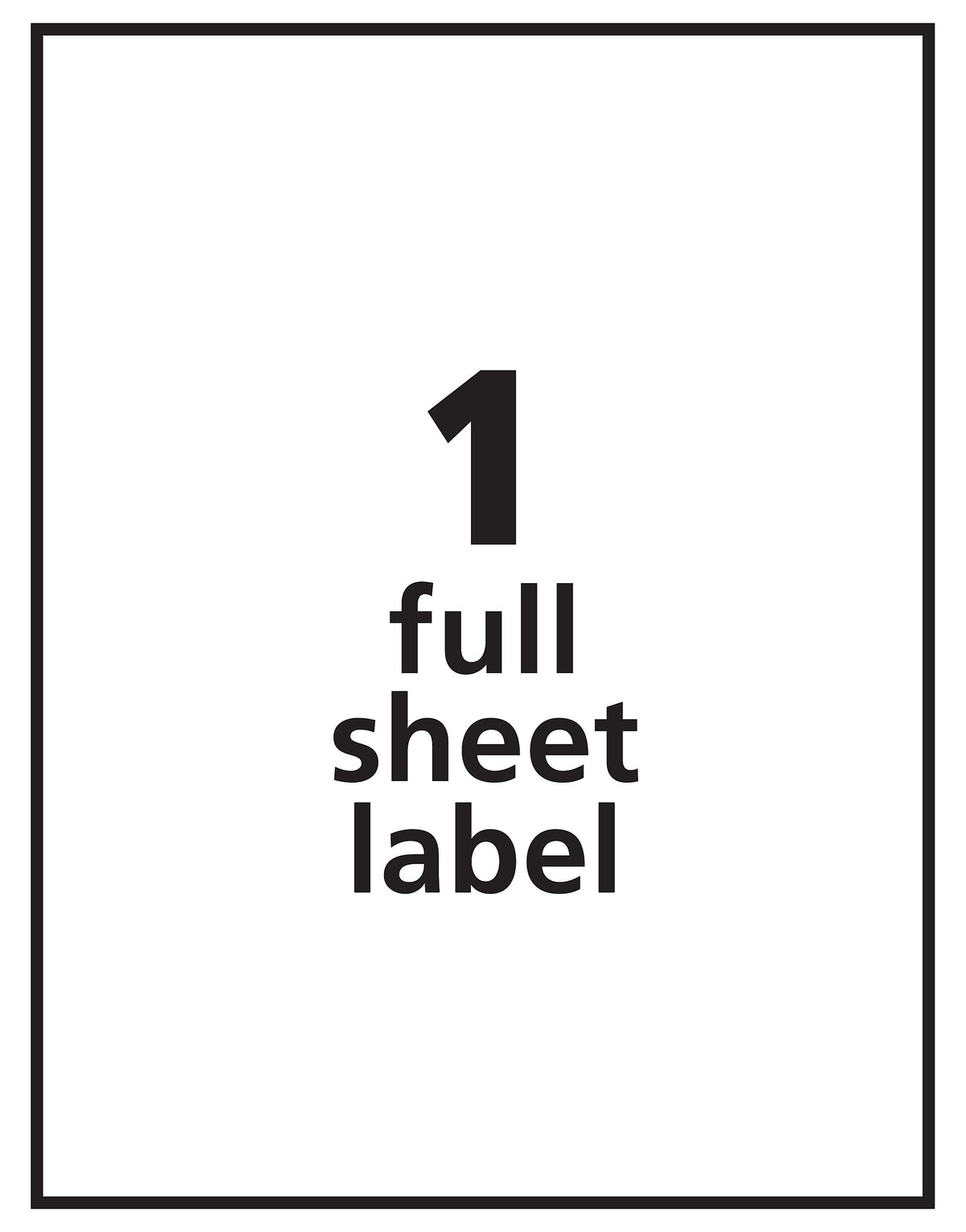 Avery Removable Laser ID Labels, 8-1/2" x 11", White, 1 Label/Sheet, 25 Sheets/Pack