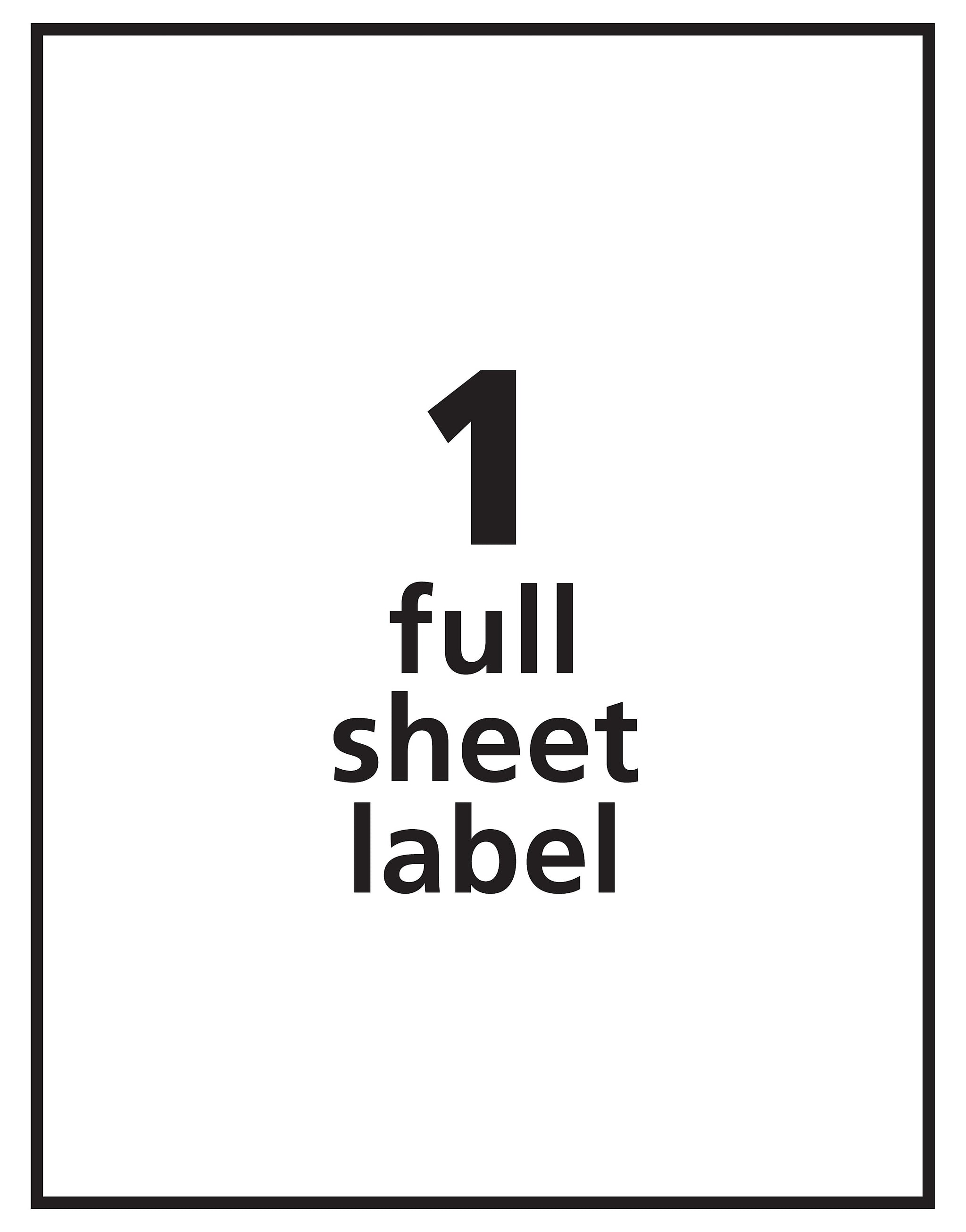 Avery Removable Laser ID Labels, 8-1/2