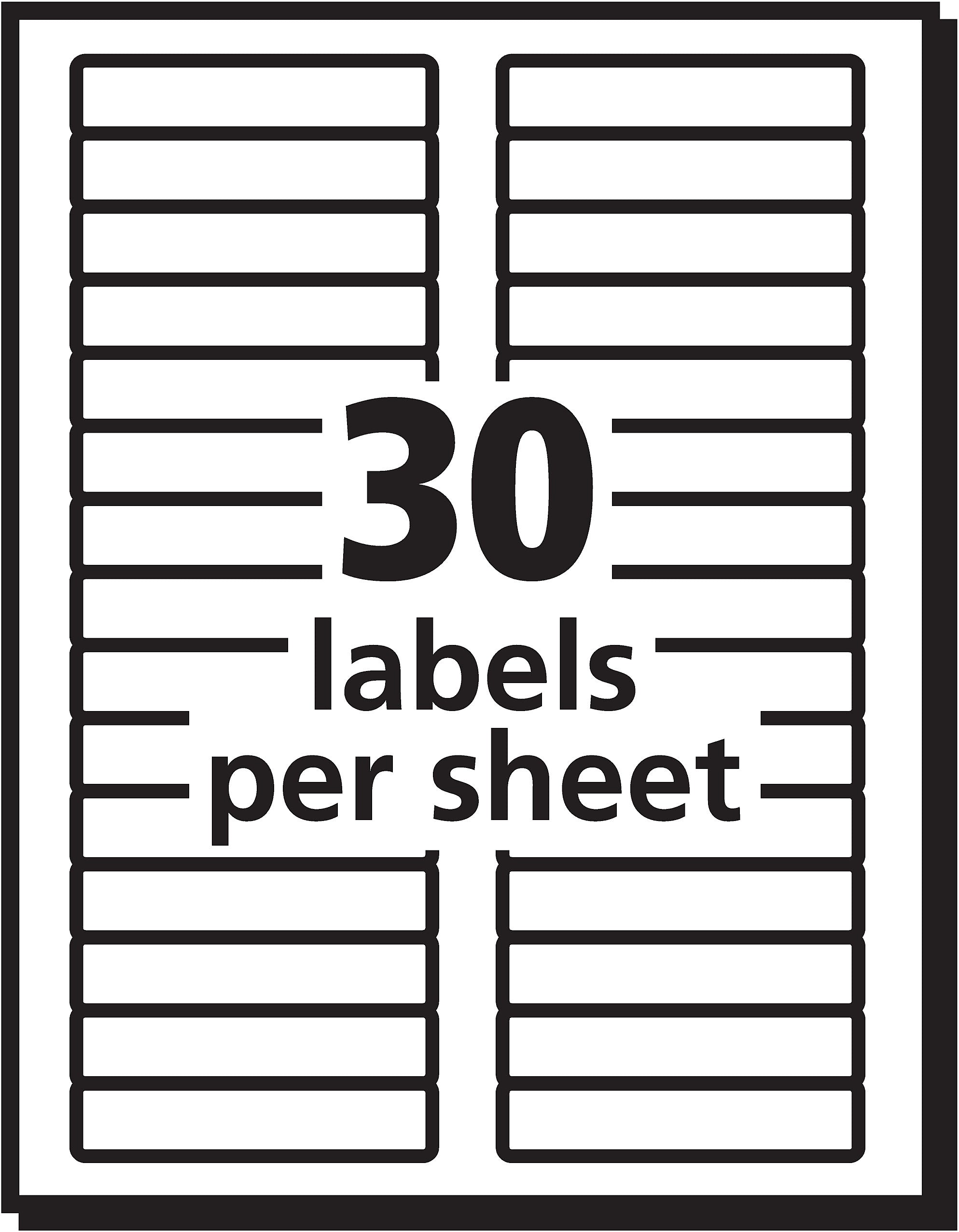 Avery Removable Laser/Inkjet File Folder Labels, 2/3