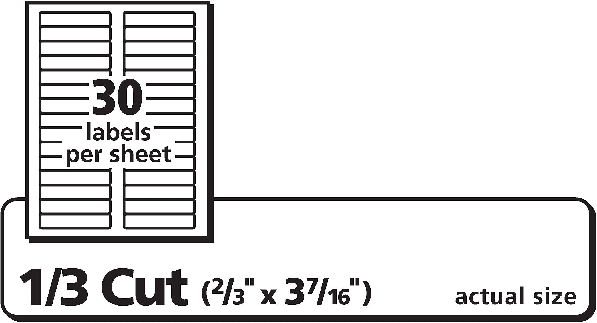 Avery Removable Laser/Inkjet File Folder Labels, 2/3