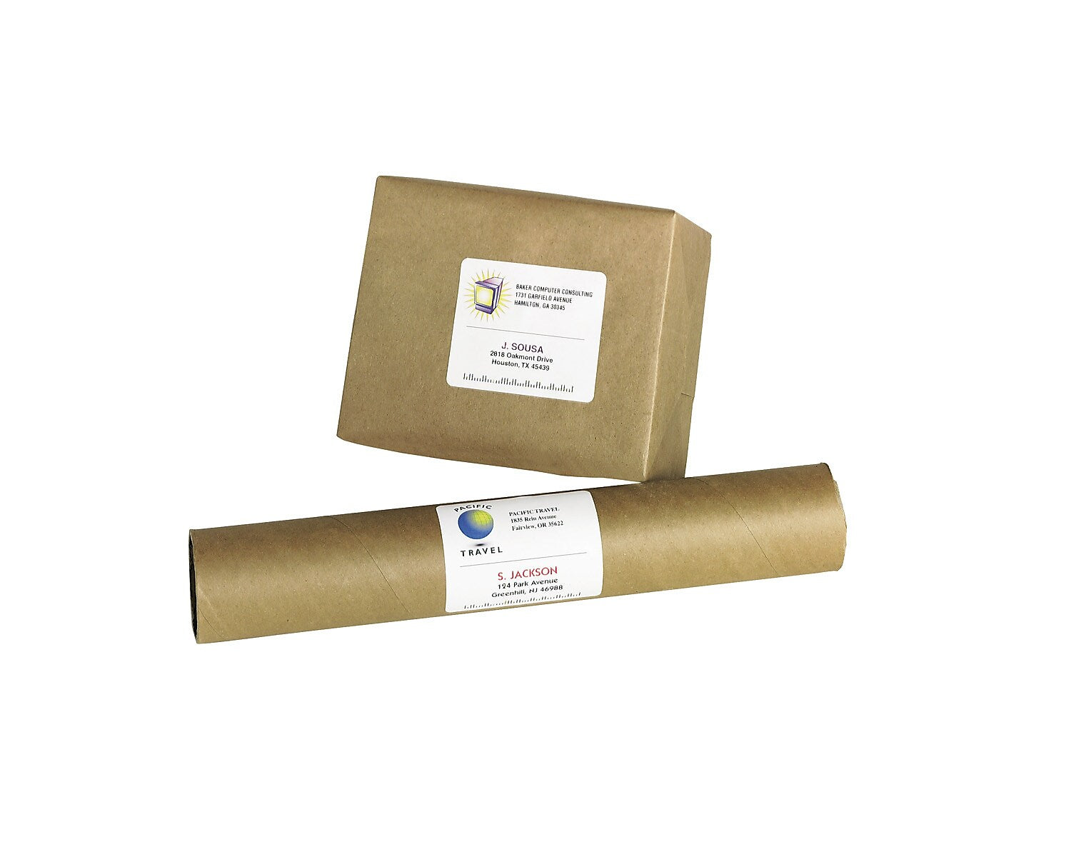 Avery Repositionable Laser Shipping Labels, 3-1/3