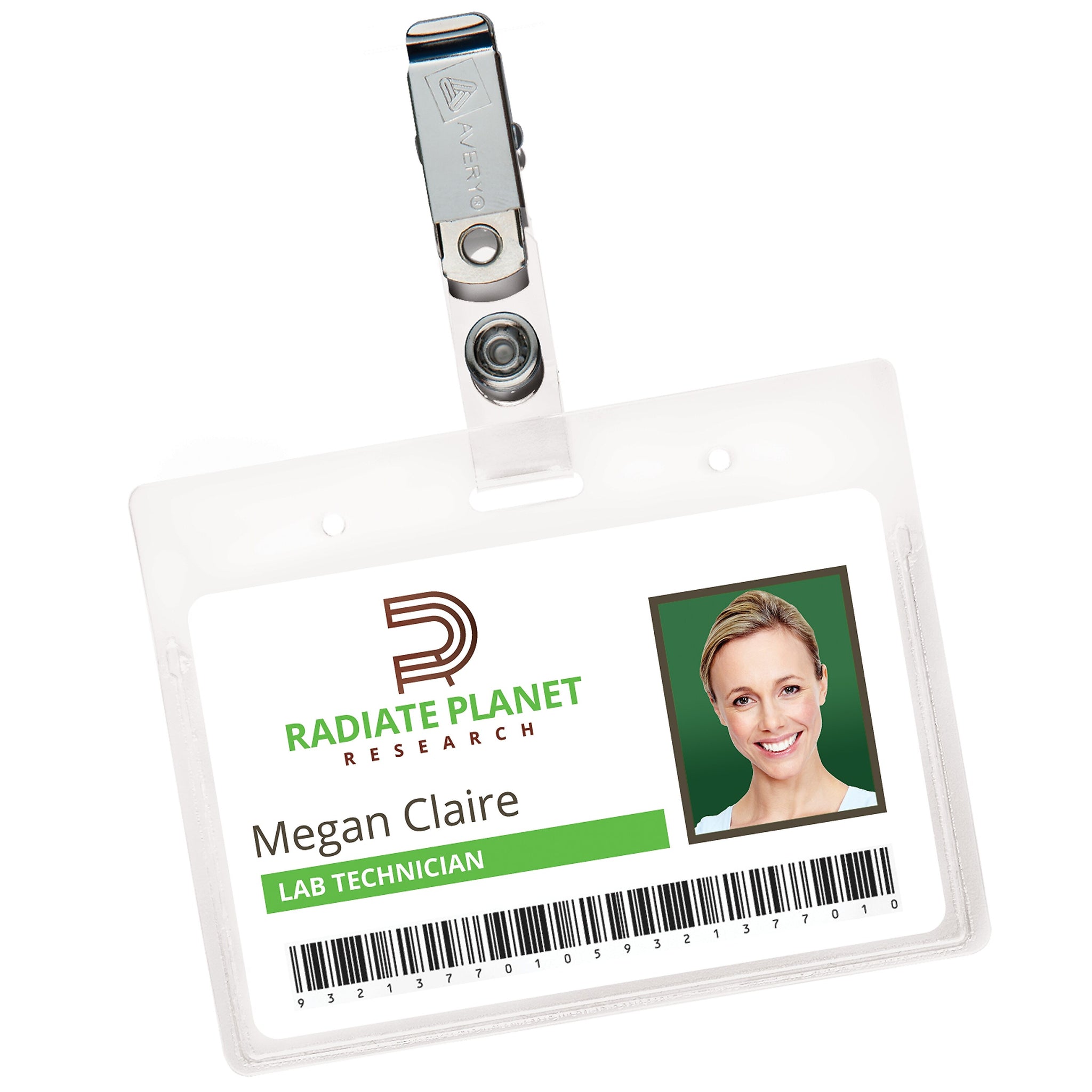 Avery Secure Top Heavy Duty Clip Style Name Badge Holders, 2 1/4