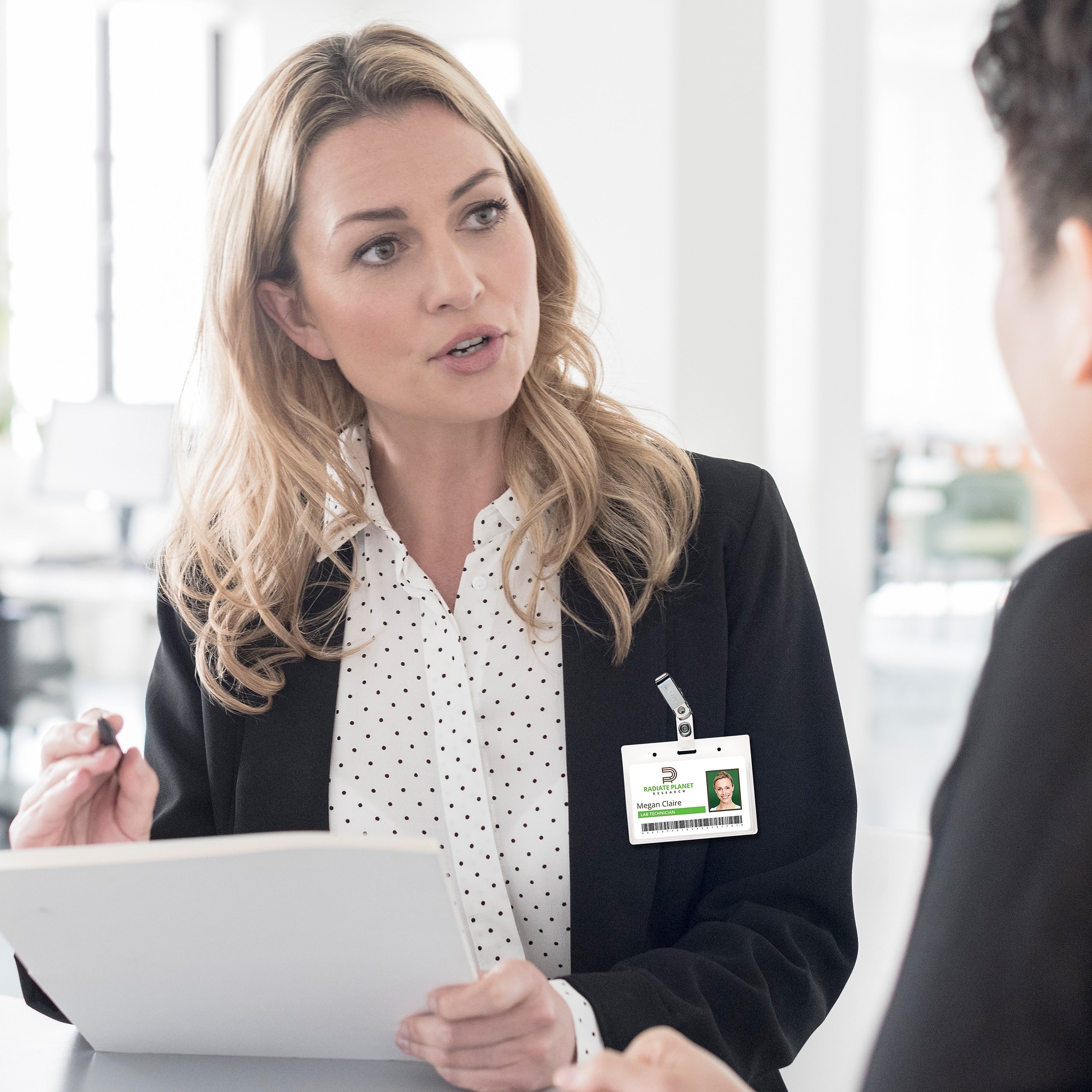 Avery Secure Top Heavy Duty Clip Style Name Badge Holders, 2 1/4