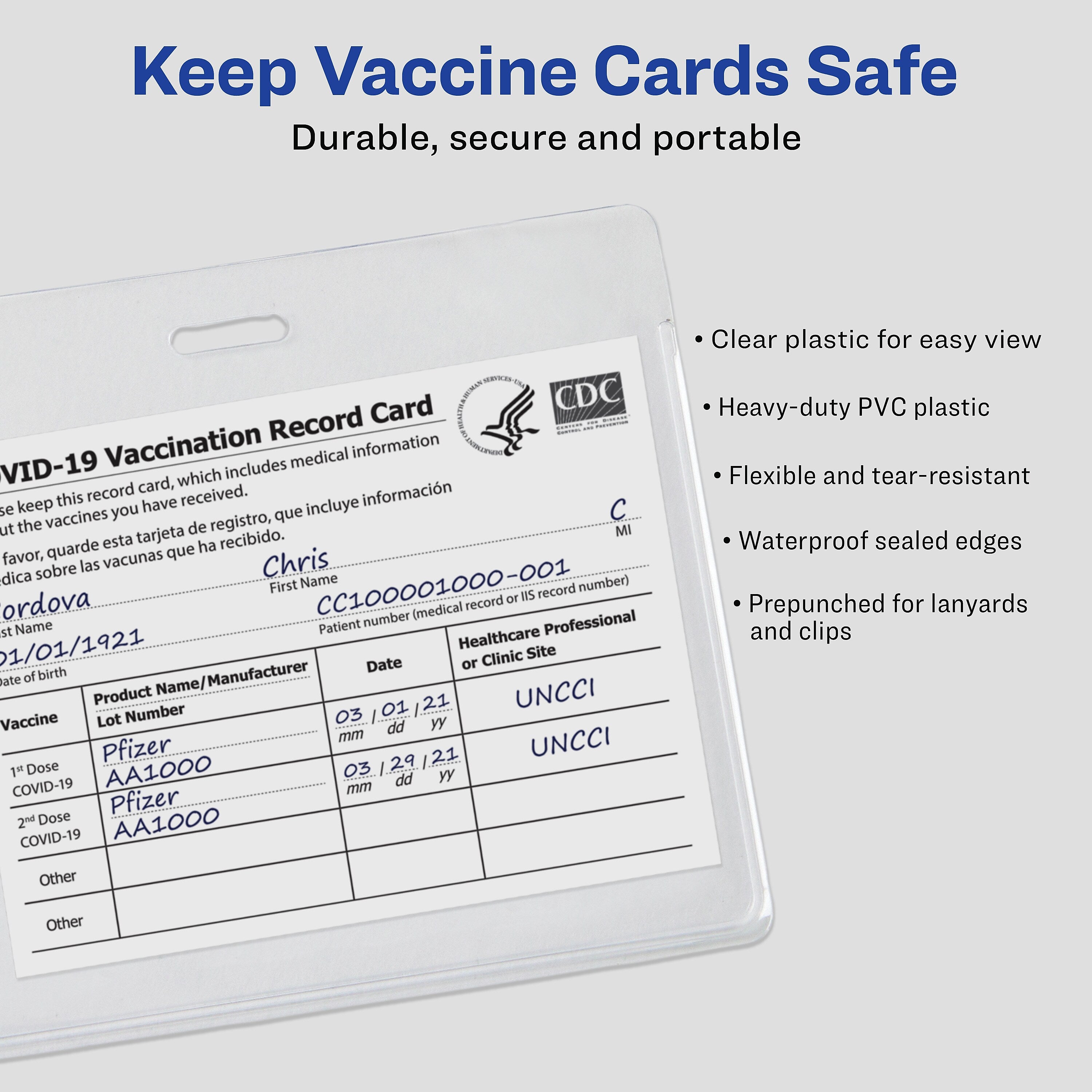 Avery Secure Top Heavy Duty Multiuse Badge Holders, 3