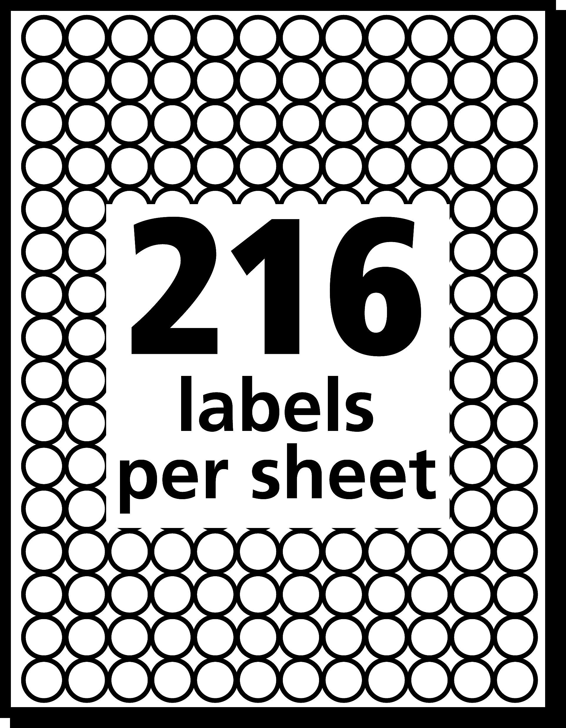 Avery See-Through Color Coding Labels, 1/4