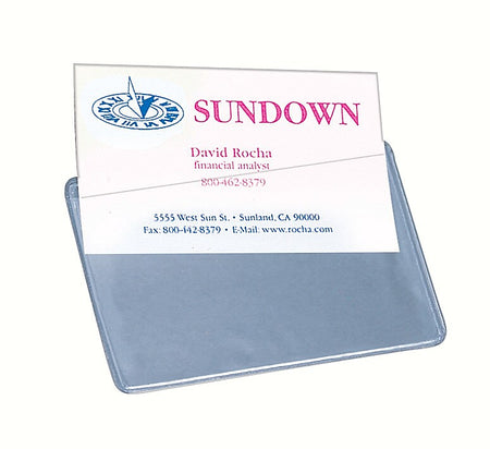 Avery Self-Adhesive Business Card Holders, Holds 2" x 3.5" Cards, Clear, Top Loading, 10/Pack