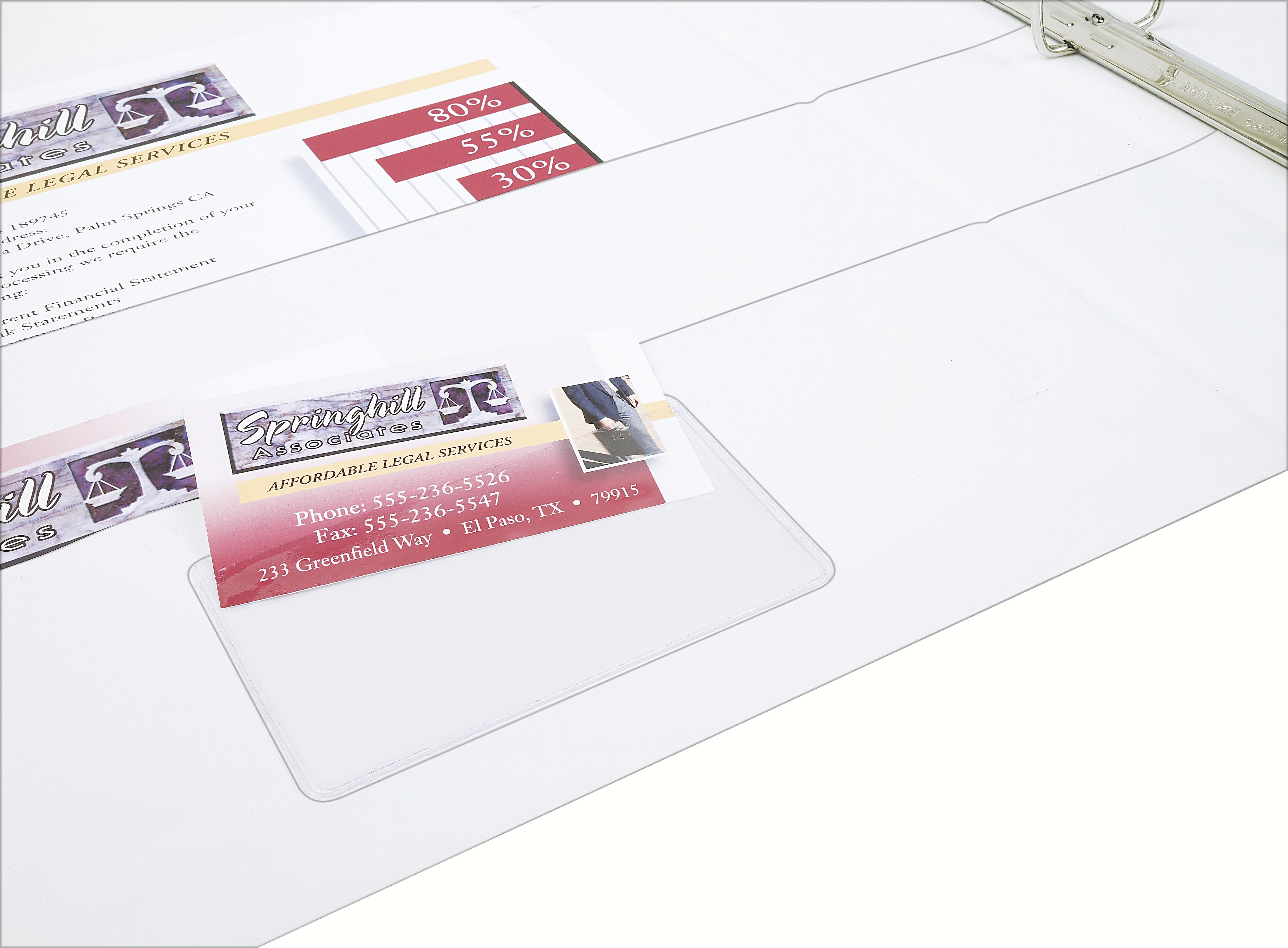 Avery Self-Adhesive Business Card Holders, Holds 2