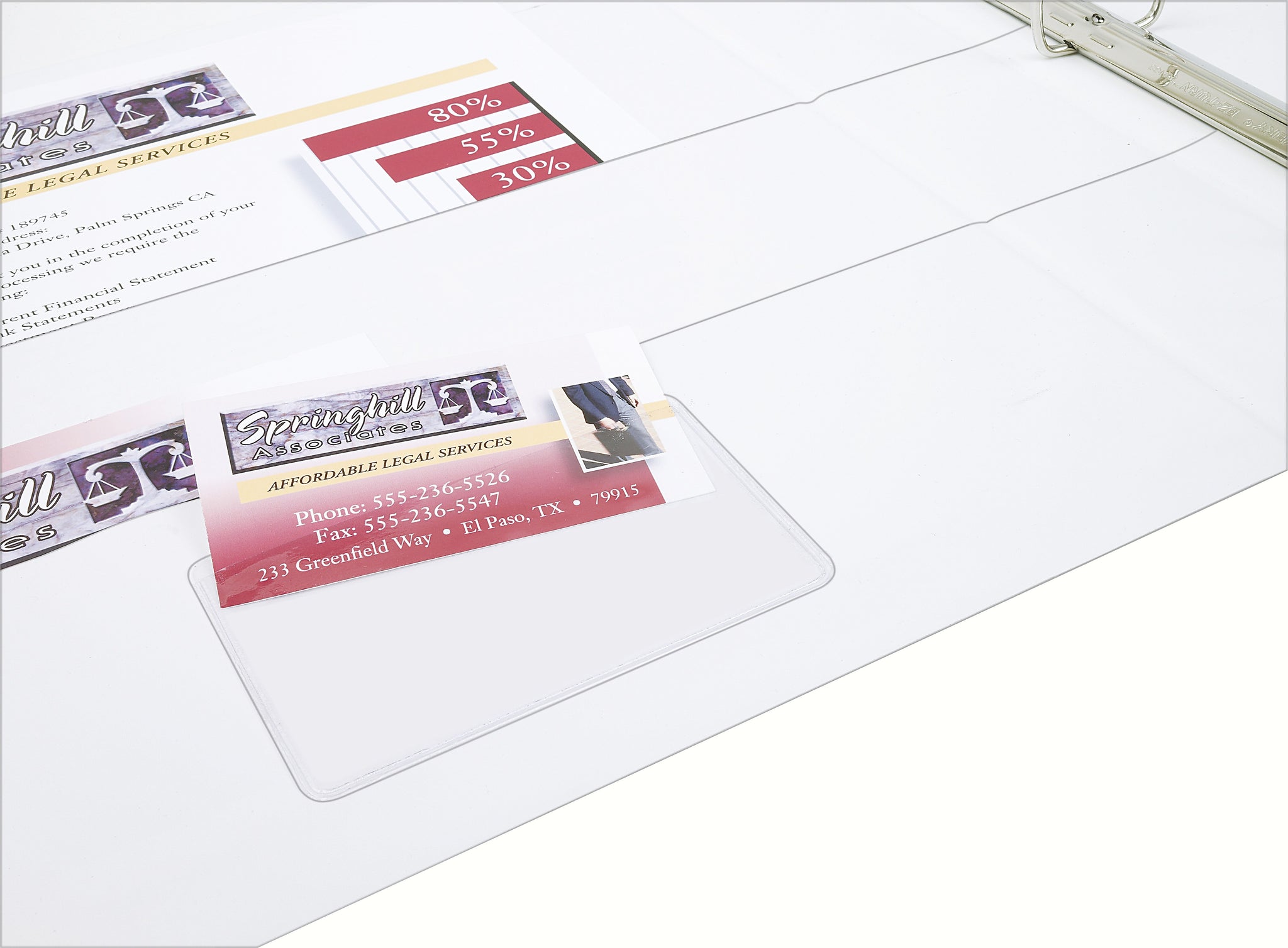 Avery Self-Adhesive Business Card Holders, Holds 2
