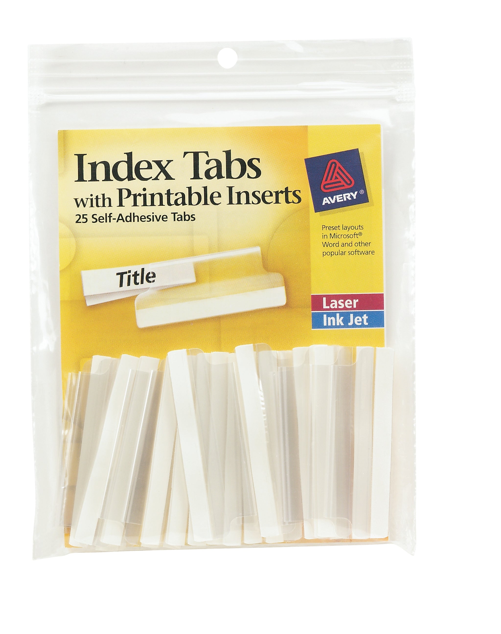 Avery Self-Adhesive Tabs with Printable Inserts, 2