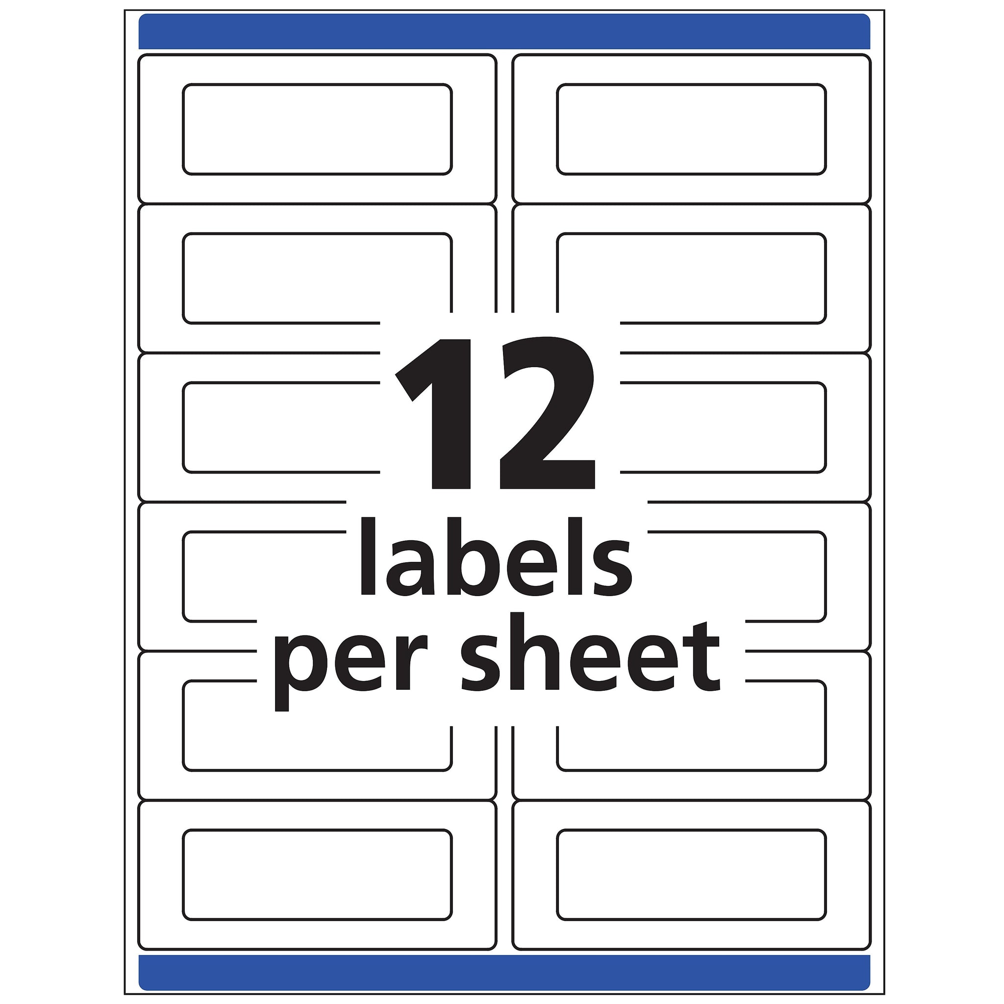 Avery Send & Reply Laser/Inkjet Mailing Labels, 12 Labels/Sheet, 20 Sheets/Pack