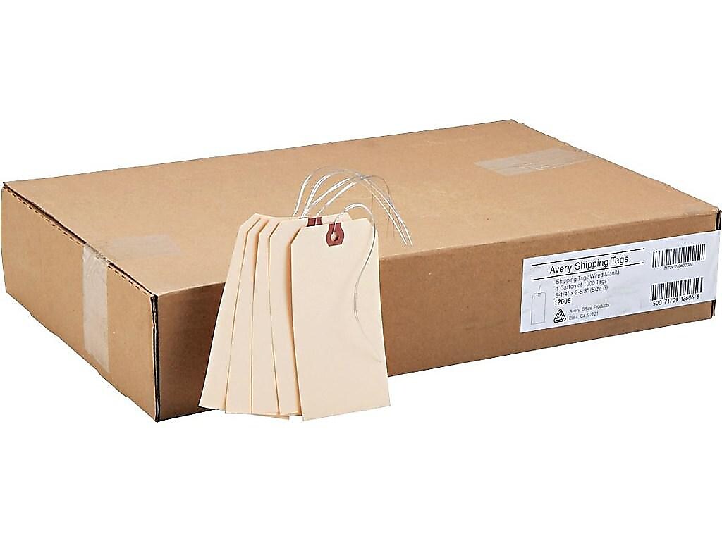 Avery Shipping Tags with Wire, 5-1/4