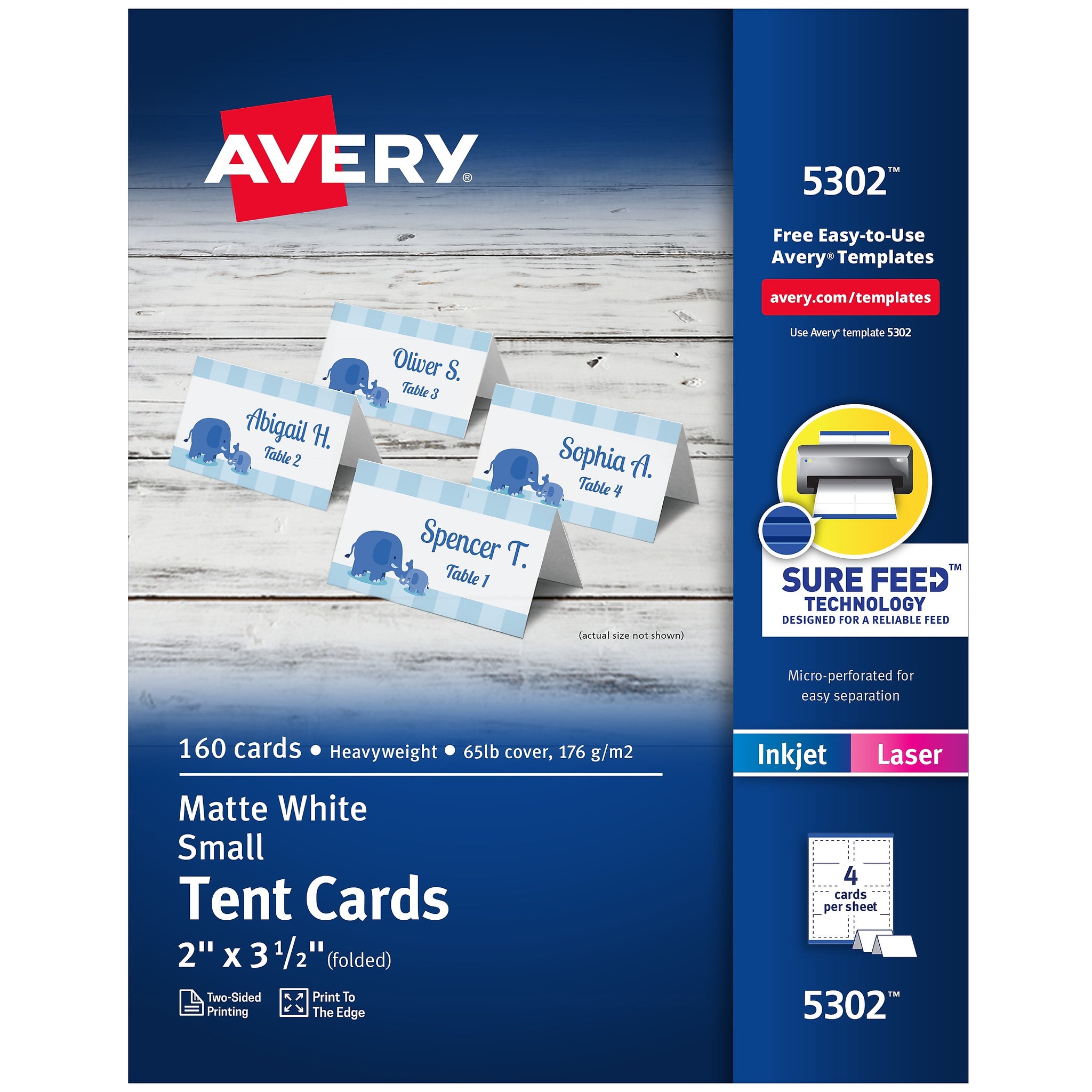 Avery Small Tent Cards, 2