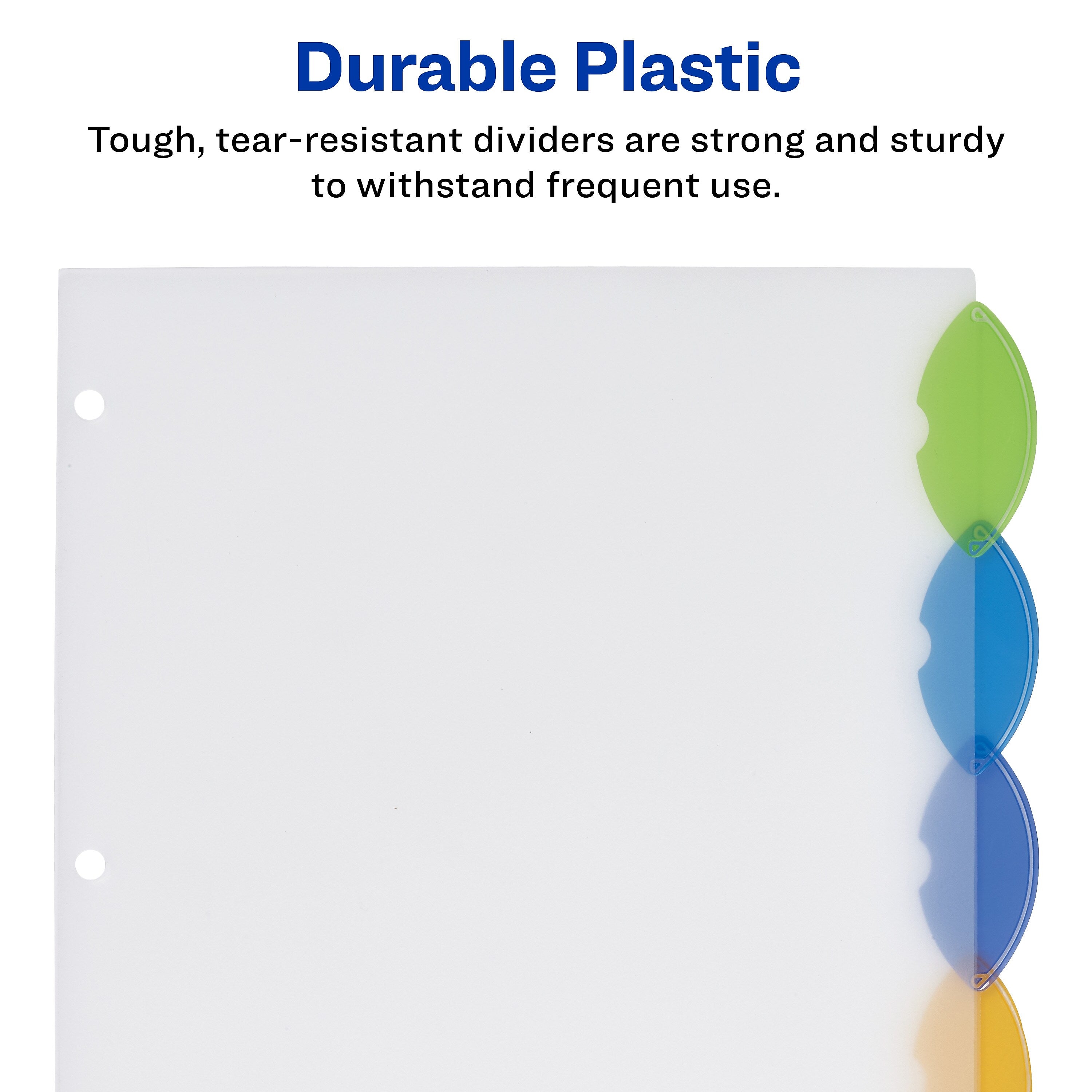 Avery Style Edge Insertable Plastic Dividers, 5-Tab, Assorted, 120/Carton
