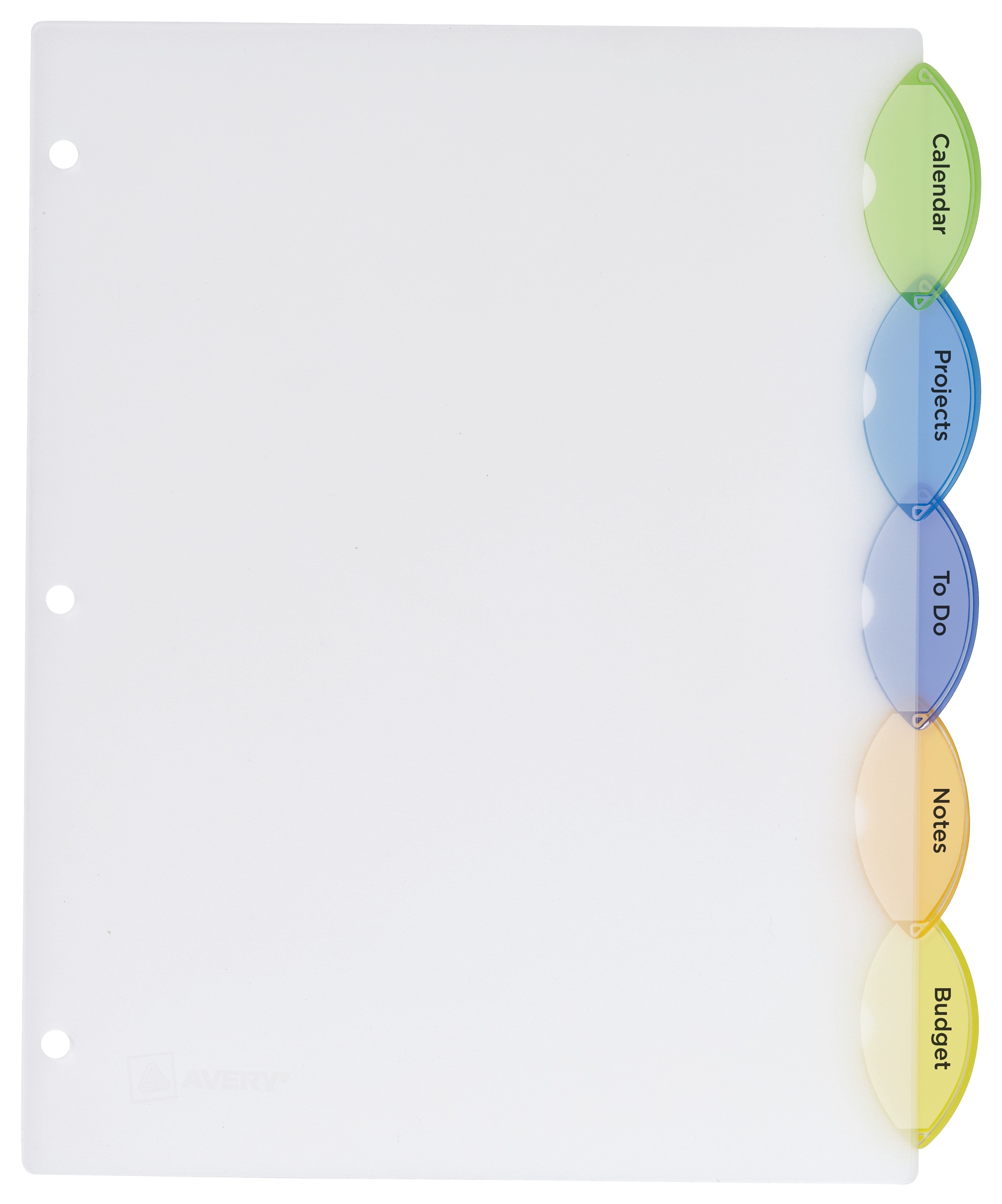 Avery Style Edge Insertable Plastic Dividers, 5-Tab, Assorted, 120/Carton