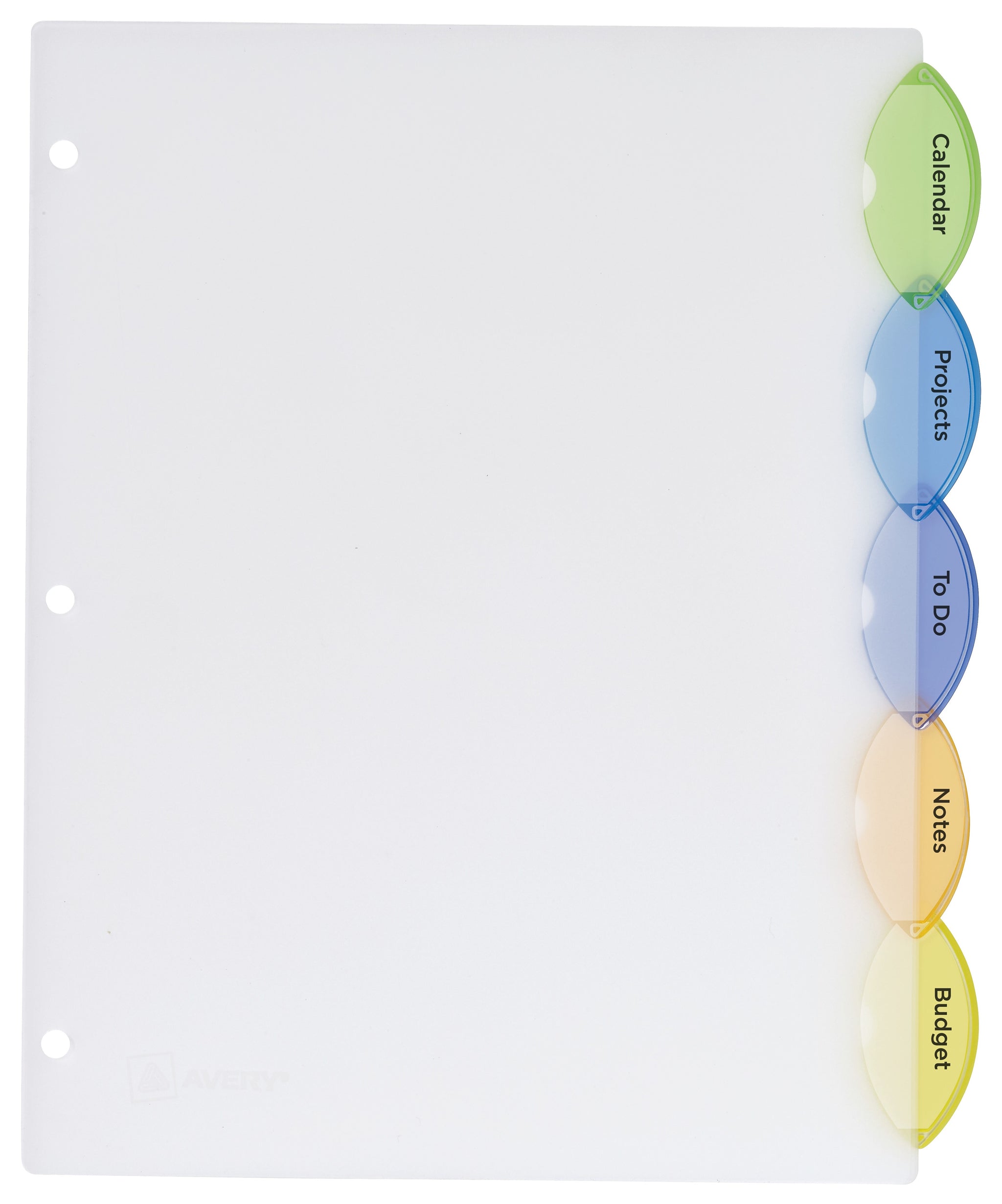 Avery Style Edge Insertable Plastic Dividers, 5-Tab, Assorted, 120/Carton