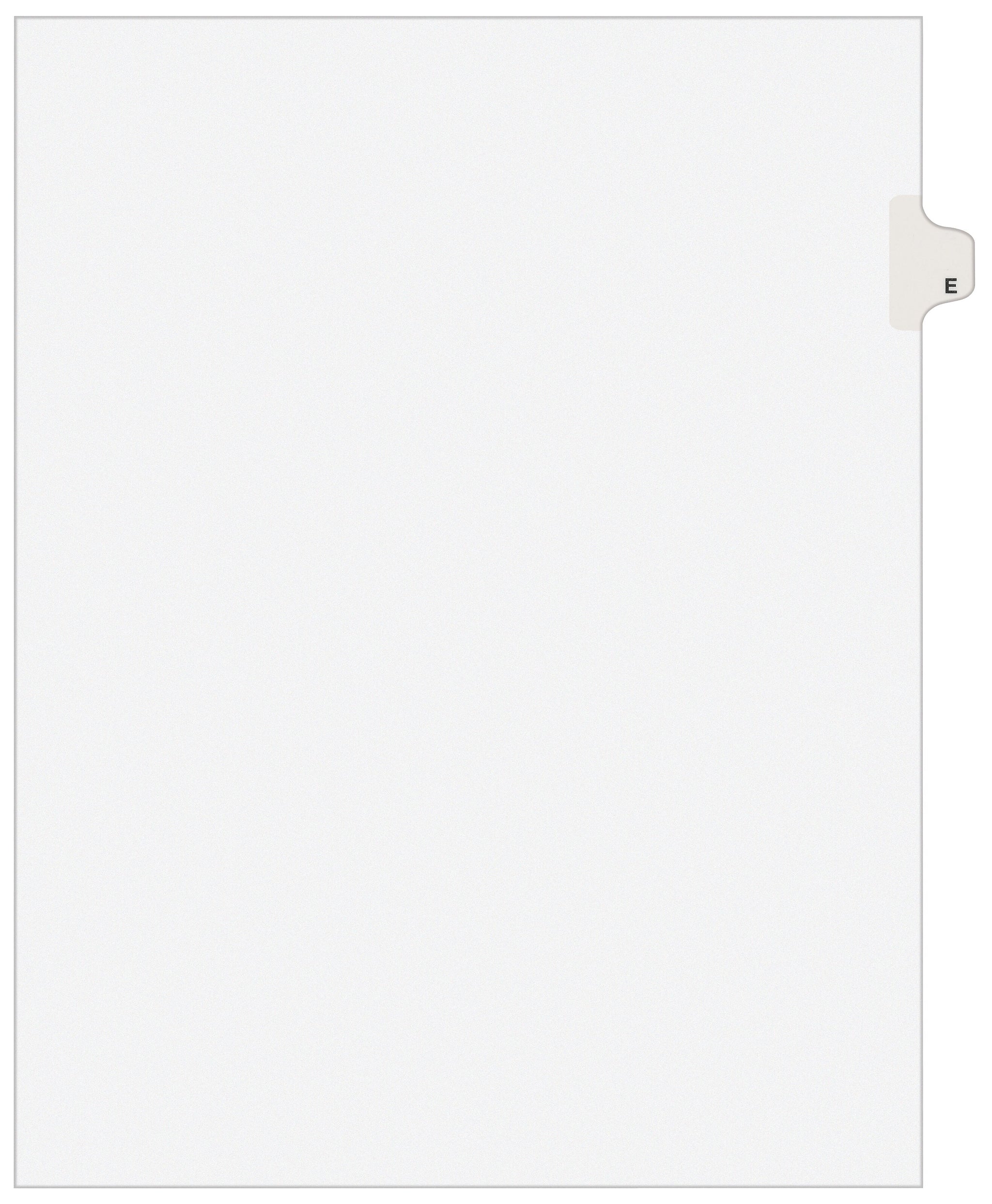 Avery Style Individual Legal Divider, Tab E, 8.5
