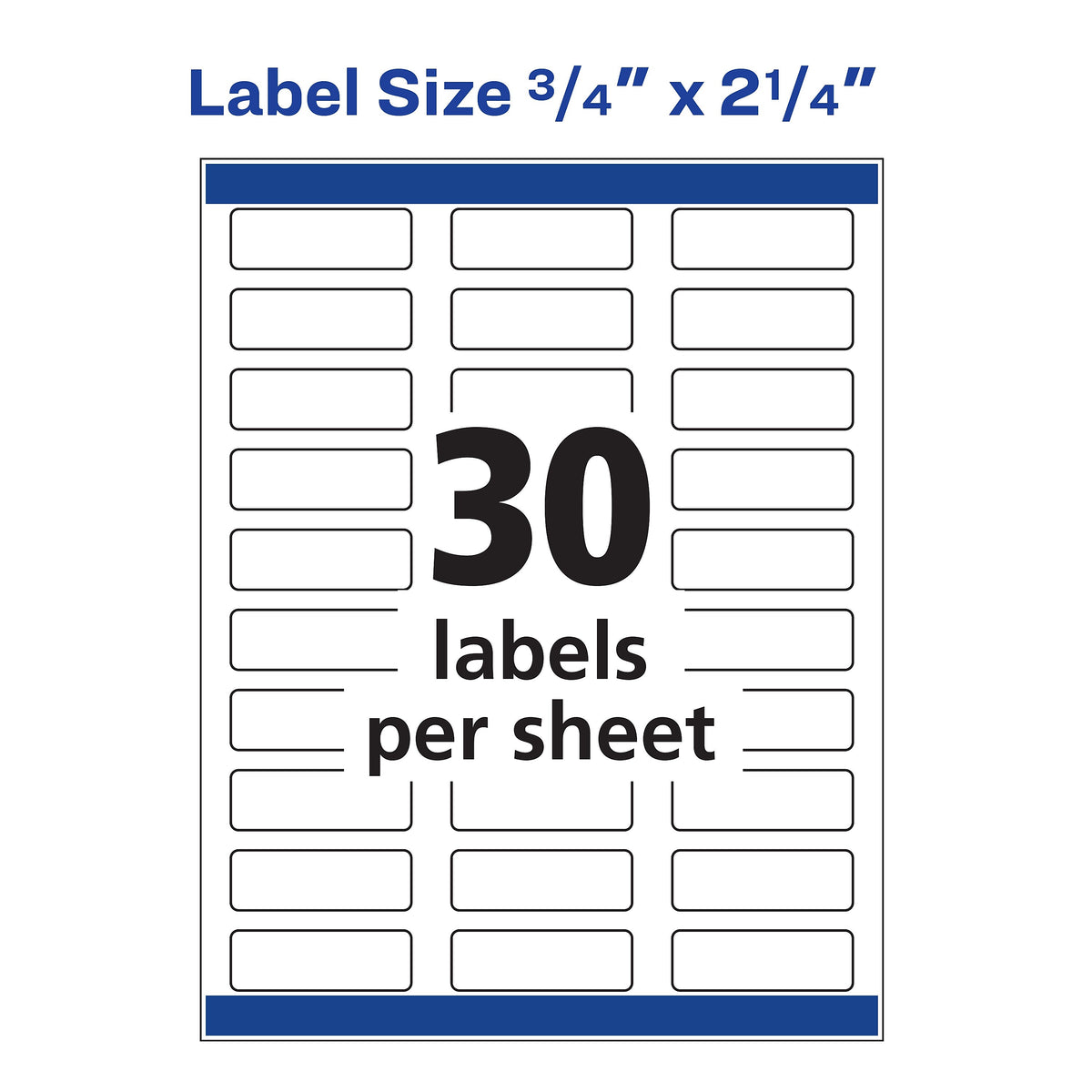 Avery Sure Feed Inkjet Return Address Labels, 3/4" x 2-1/4", 30 Labels/Sheet, 20 Sheets/Pack