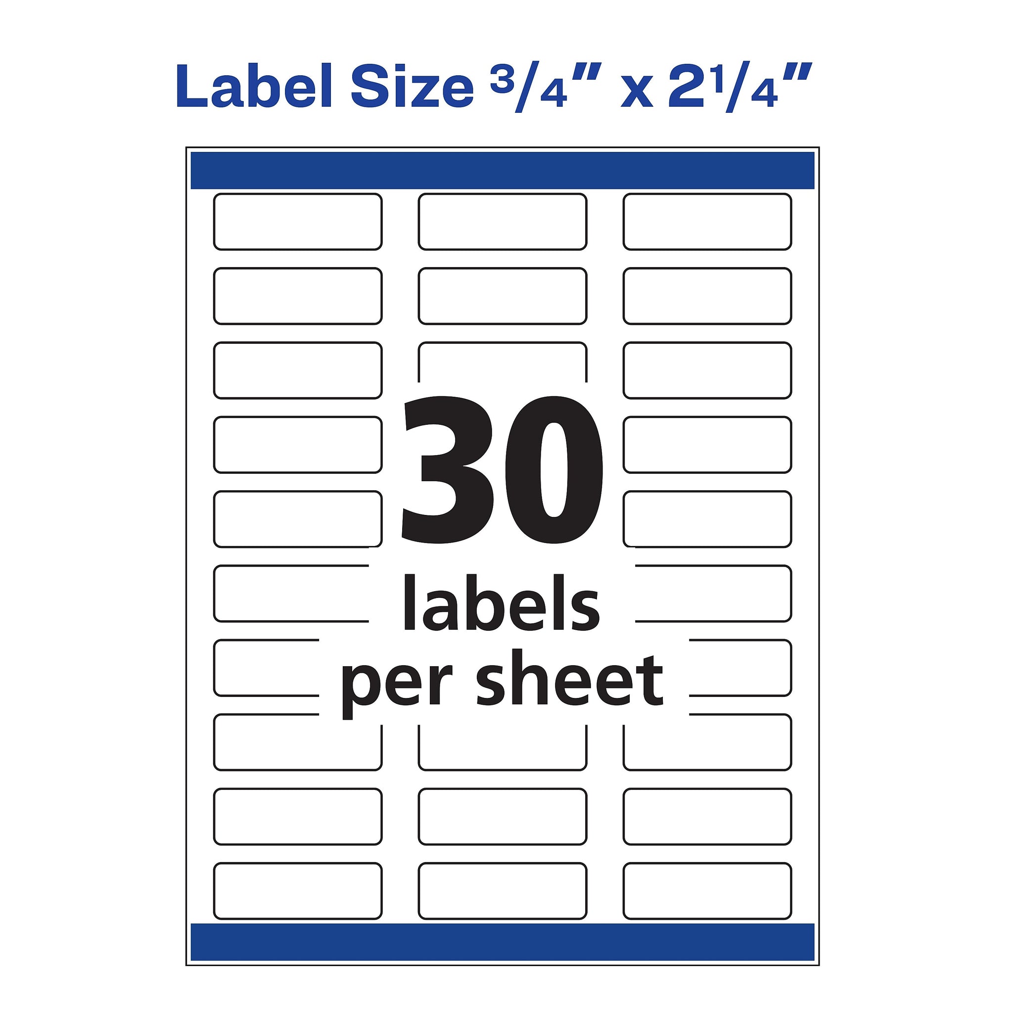 Avery Sure Feed Inkjet Return Address Labels, 3/4