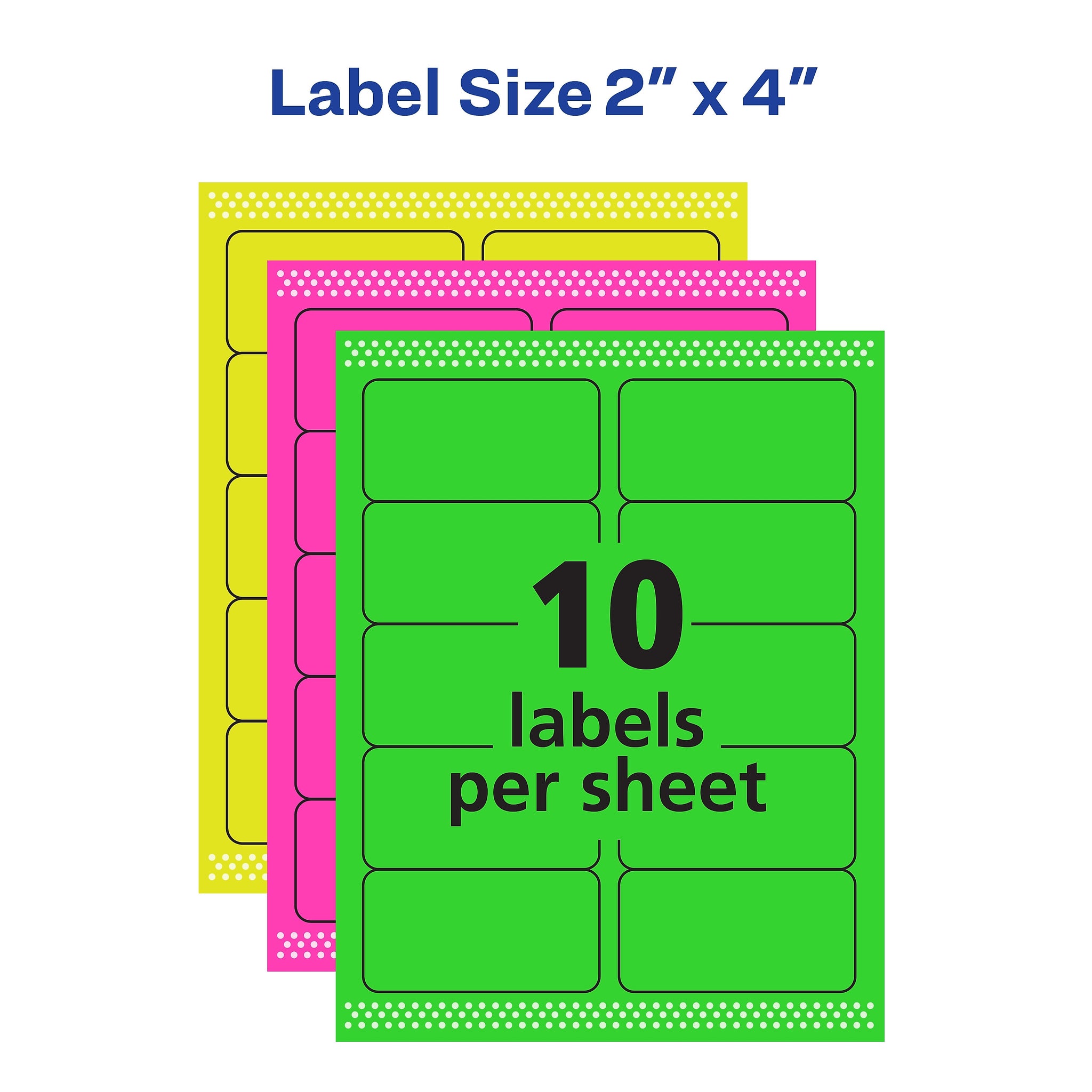 Avery Sure Feed Laser Shipping Labels, 2