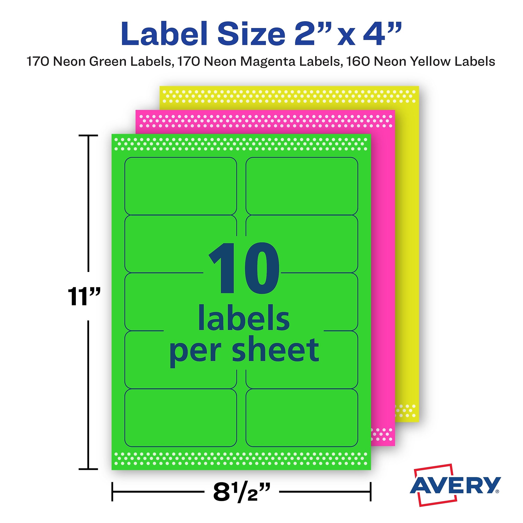 Avery Sure Feed Laser Shipping Labels, 2