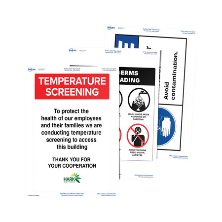 Avery Surface Safe Laser/Inkjet Label Safety Signs, 7" x 10", White, 1 Label/Sheet, 15 Sheets/Pack