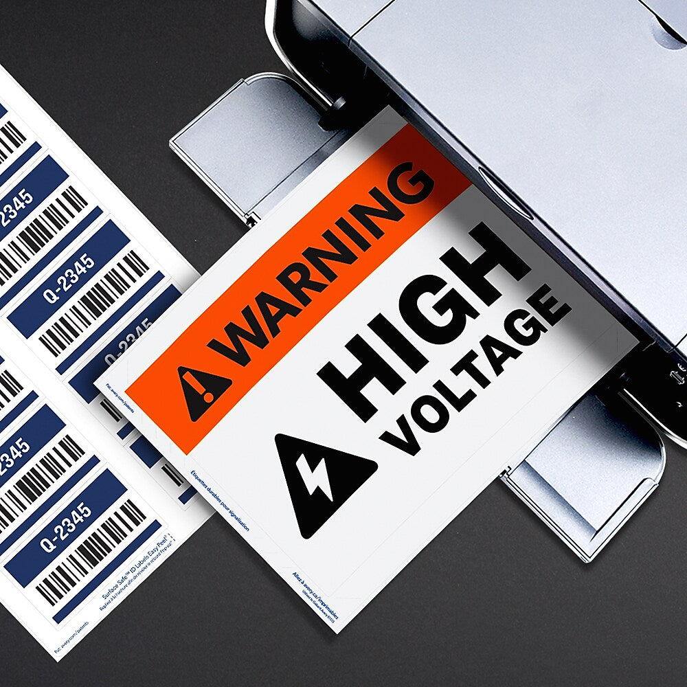 Avery Surface Safe Laser/Inkjet Label Safety Signs, 7