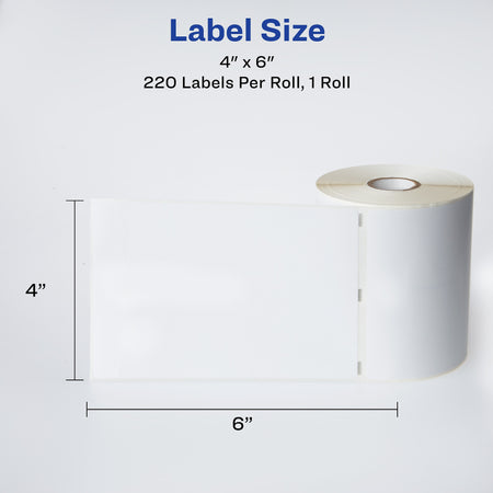 Avery Thermal Shipping Labels, 4" x 6", White, 220 Labels/Roll, 1 Roll/Box